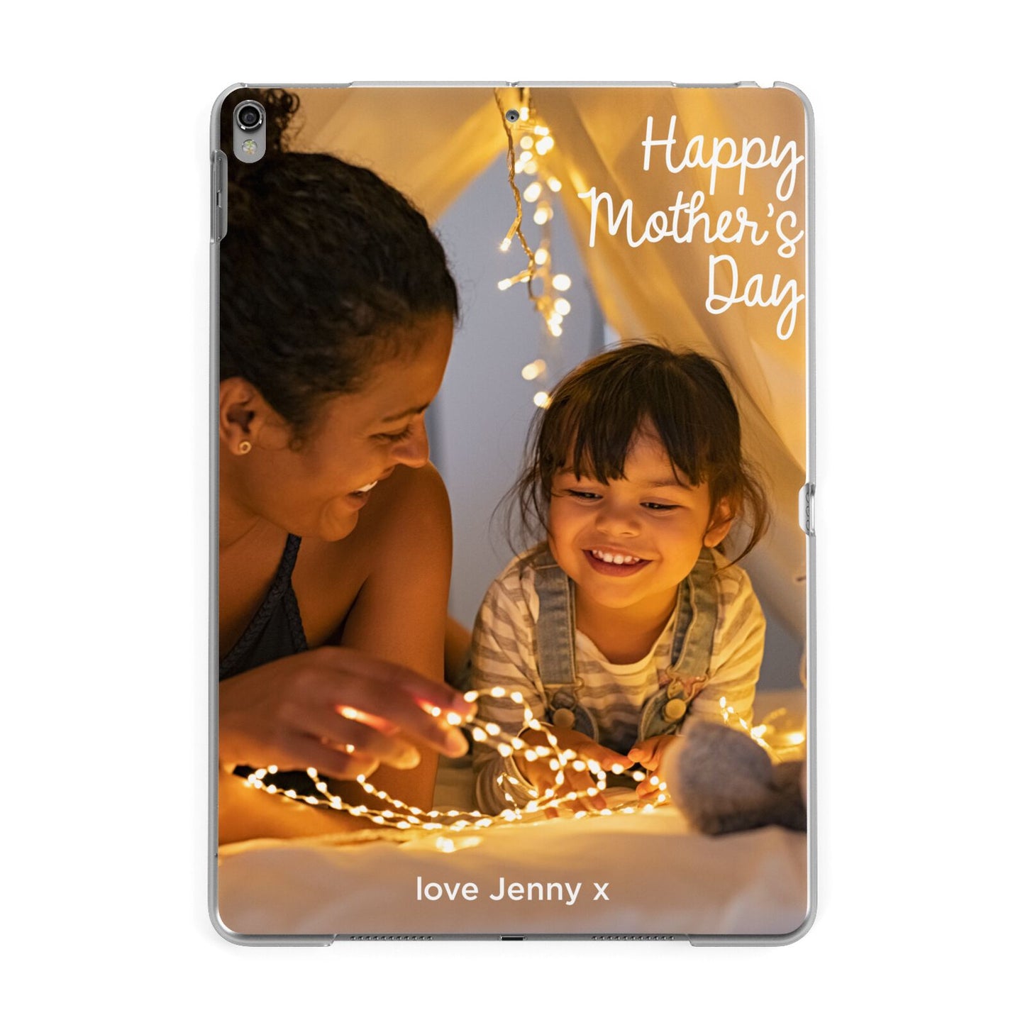 Large Mothers Day Photo with Name Apple iPad Grey Case