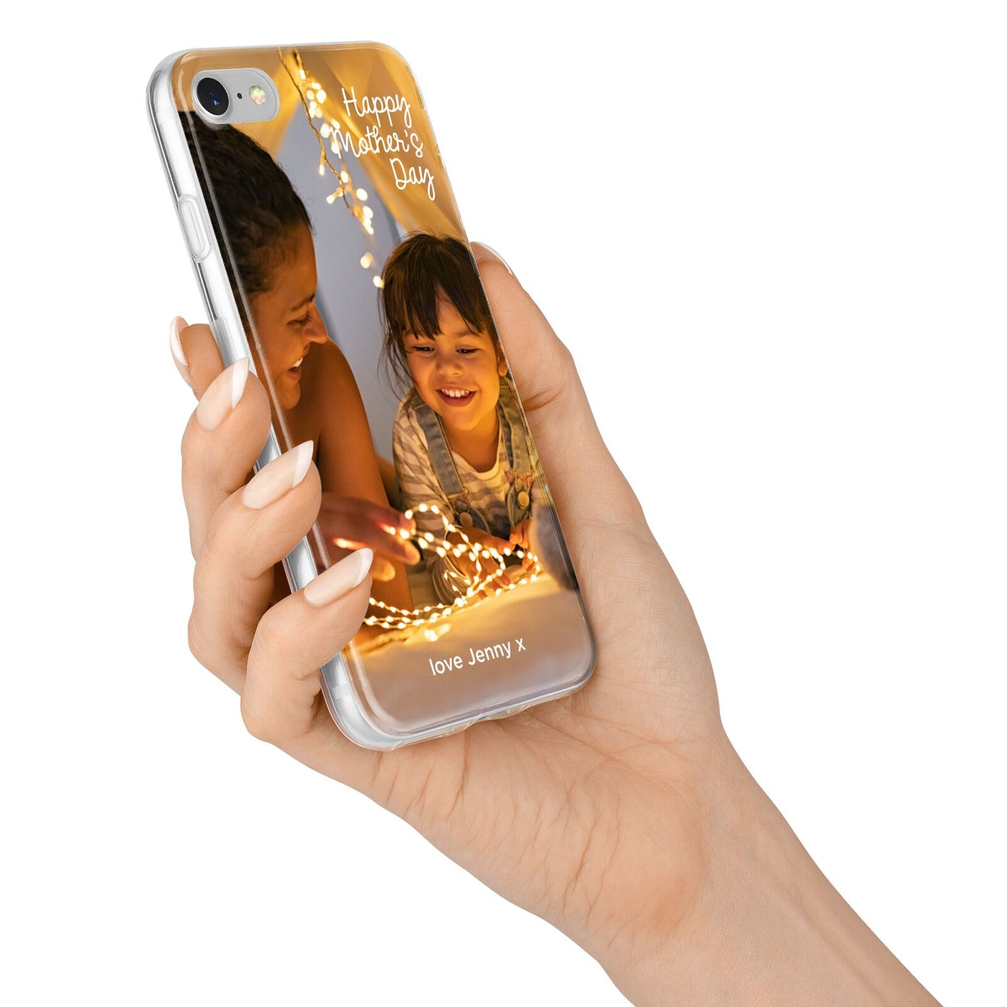 Large Mothers Day Photo with Name iPhone 7 Bumper Case on Silver iPhone Alternative Image