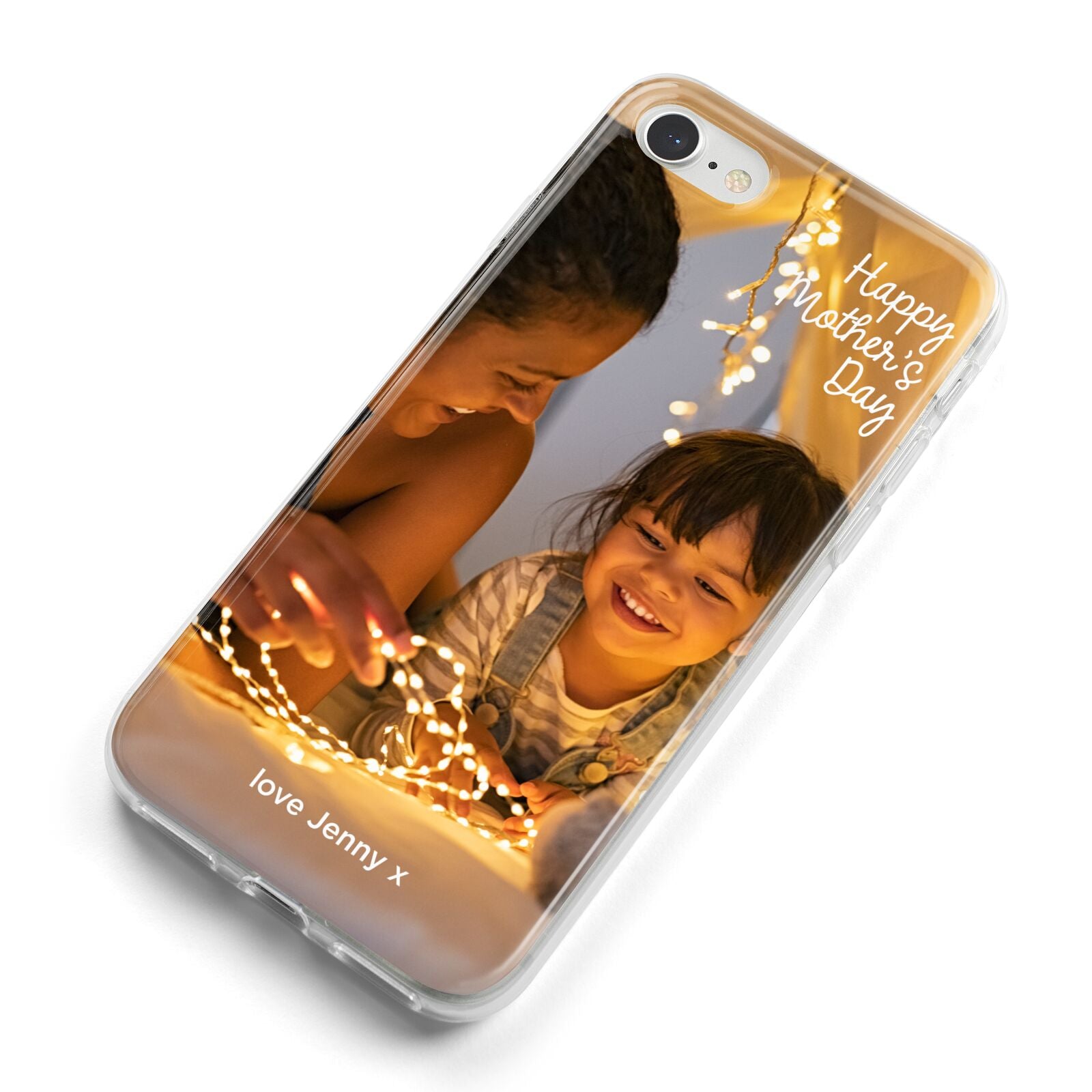 Large Mothers Day Photo with Name iPhone 8 Bumper Case on Silver iPhone Alternative Image