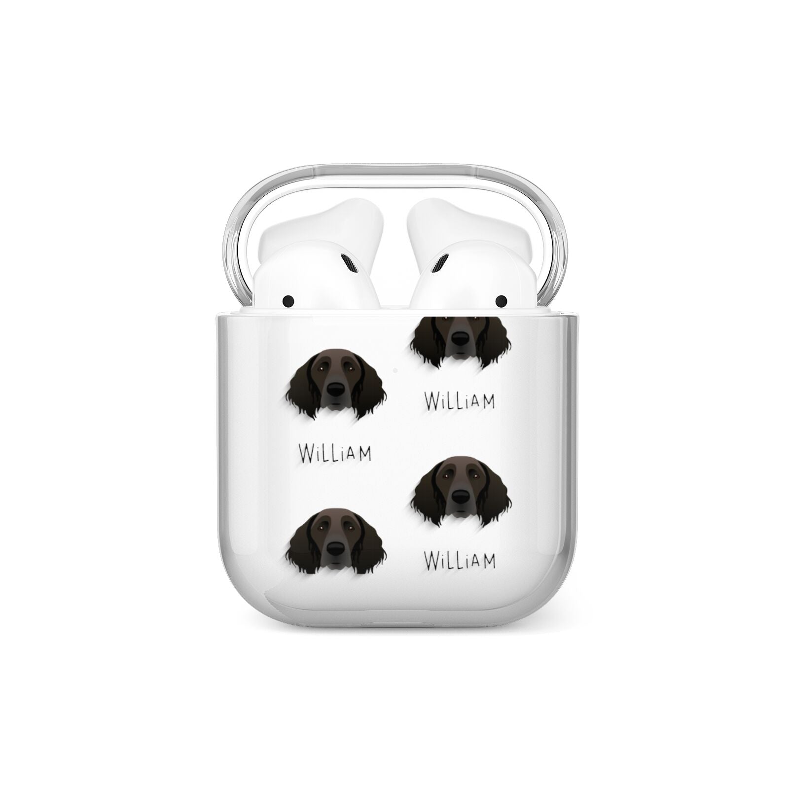 Large Munsterlander Icon with Name AirPods Case
