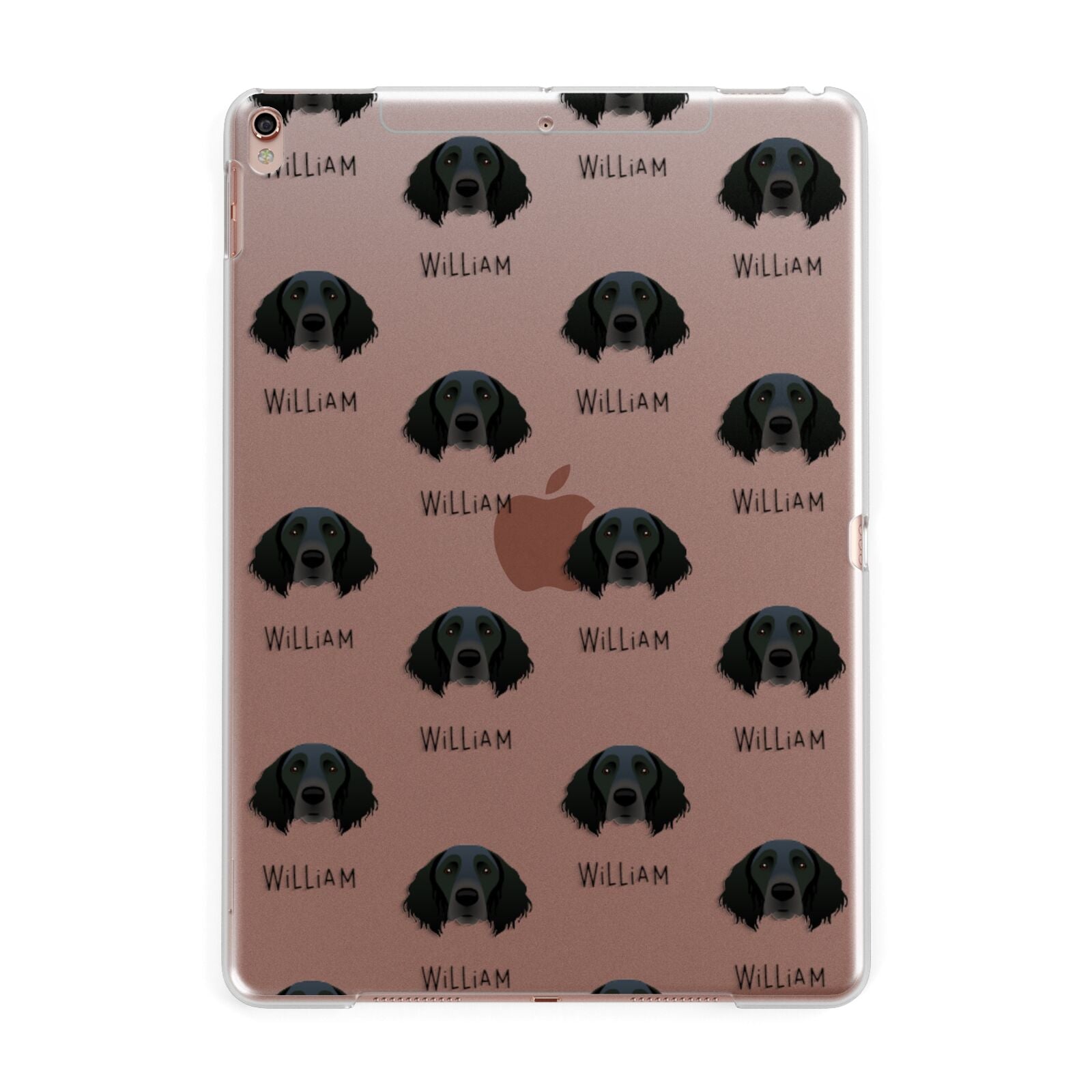 Large Munsterlander Icon with Name Apple iPad Rose Gold Case