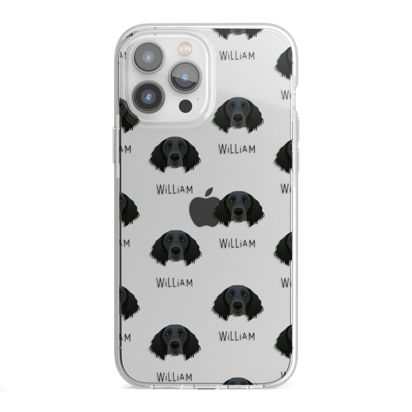 Large Munsterlander Icon with Name iPhone 13 Pro Max TPU Impact Case with White Edges