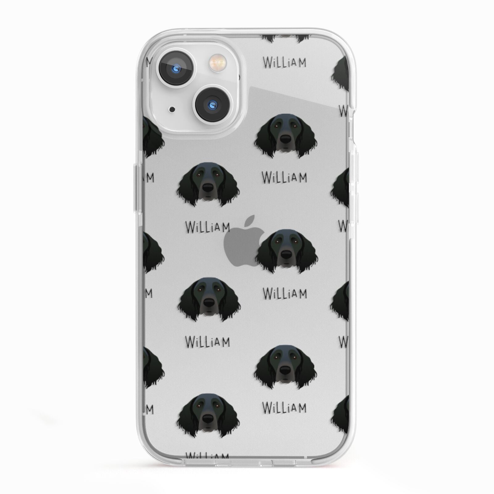 Large Munsterlander Icon with Name iPhone 13 TPU Impact Case with White Edges