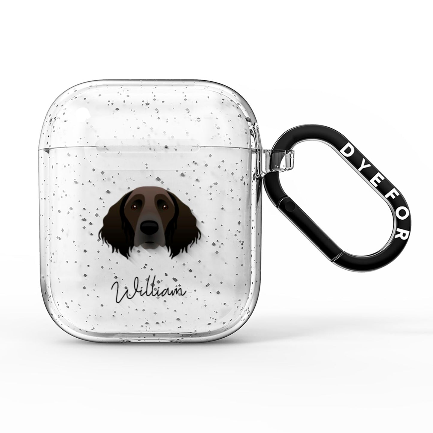 Large Munsterlander Personalised AirPods Glitter Case