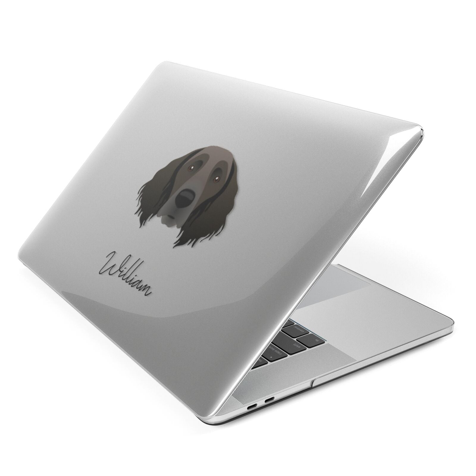 Large Munsterlander Personalised Apple MacBook Case Side View