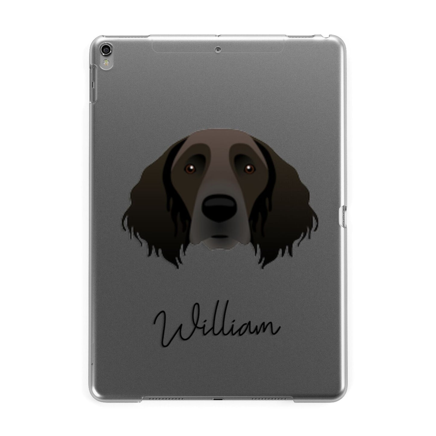 Large Munsterlander Personalised Apple iPad Grey Case