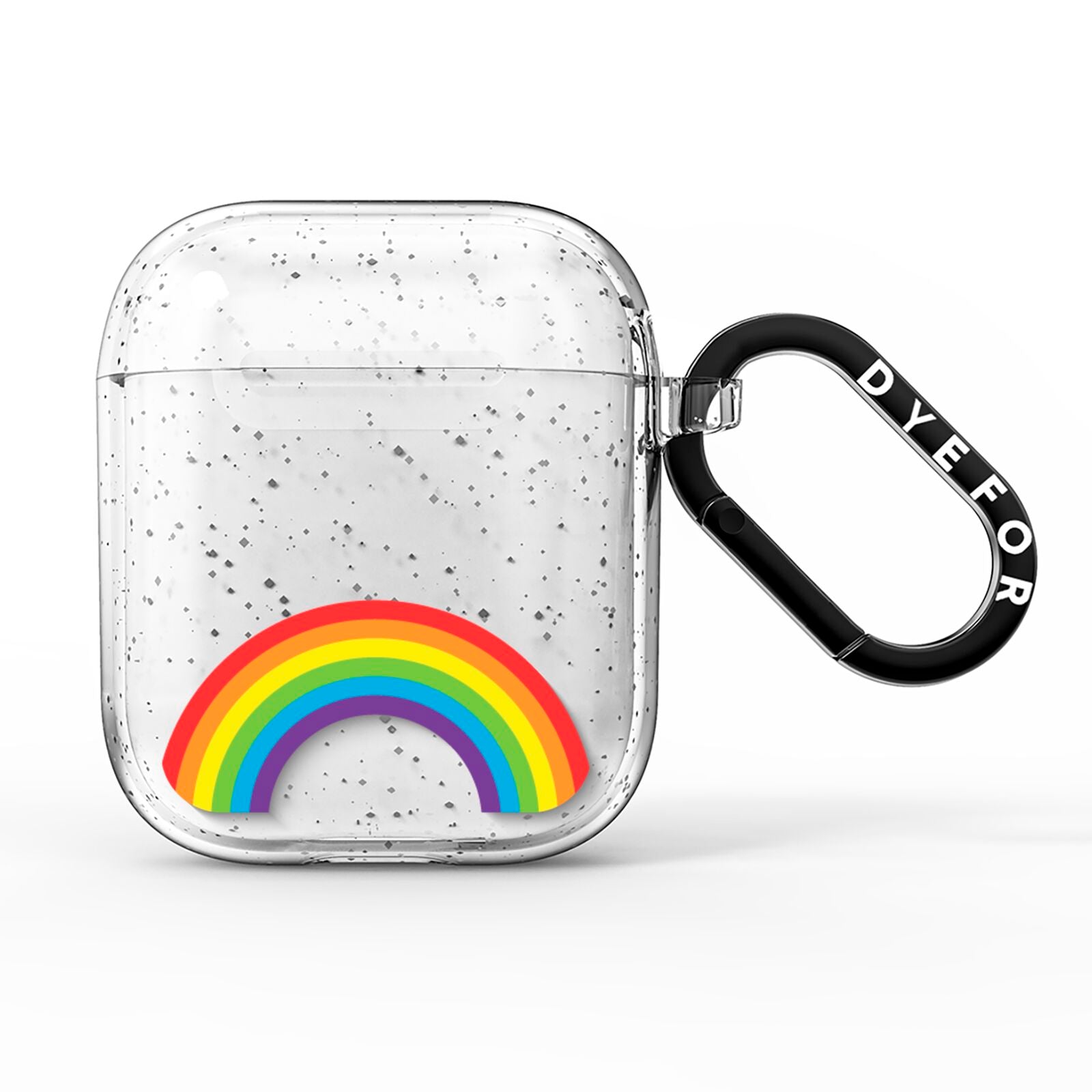 Large Rainbow AirPods Glitter Case