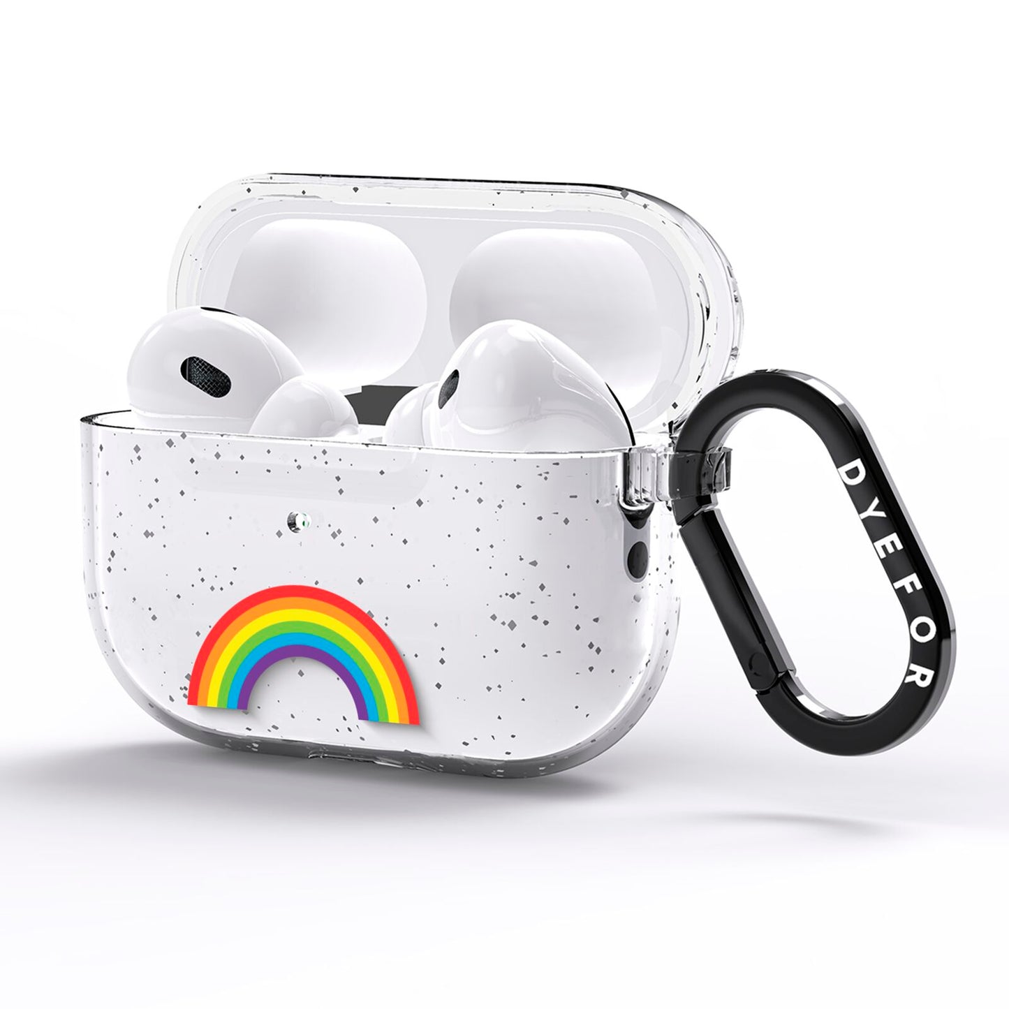 Large Rainbow AirPods Pro Glitter Case Side Image