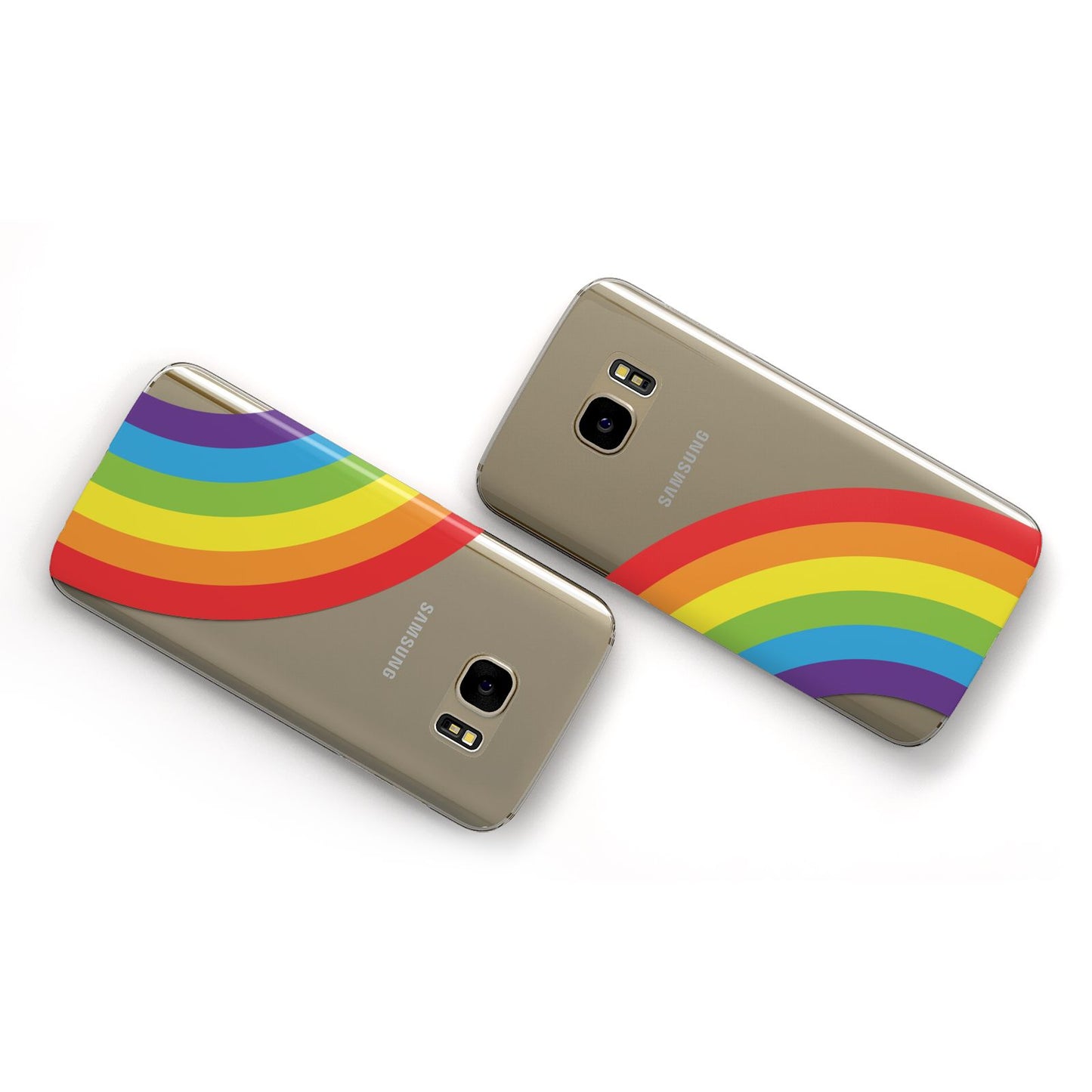 Large Rainbow Samsung Galaxy Case Flat Overview