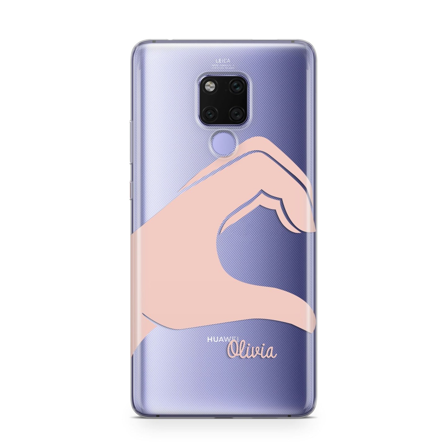 Left Hand in Half Heart with Name Huawei Mate 20X Phone Case