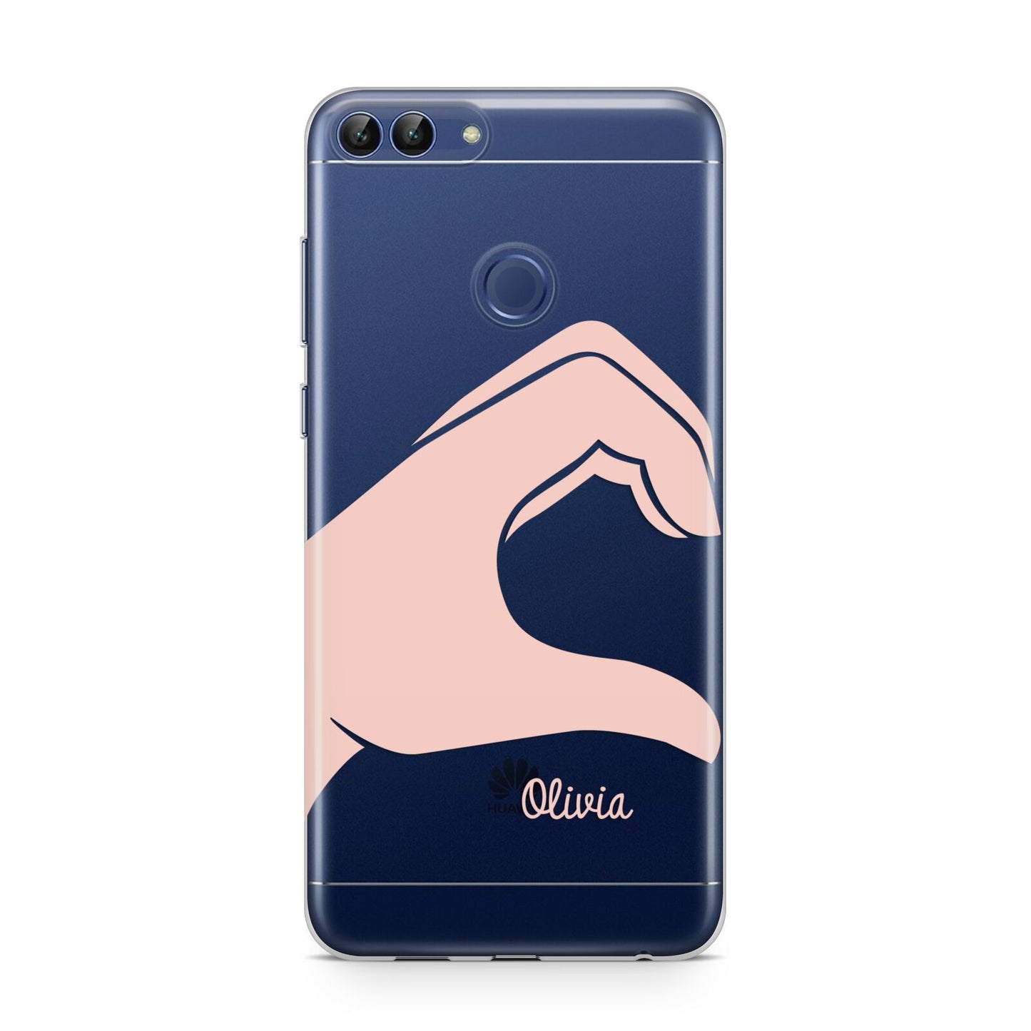 Left Hand in Half Heart with Name Huawei P Smart Case