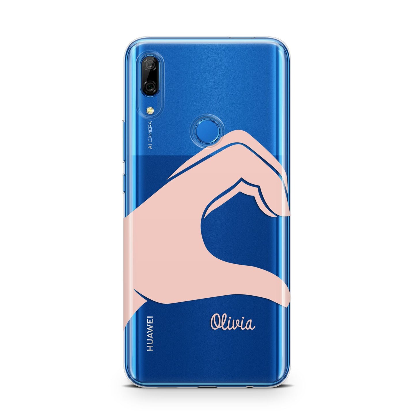 Left Hand in Half Heart with Name Huawei P Smart Z