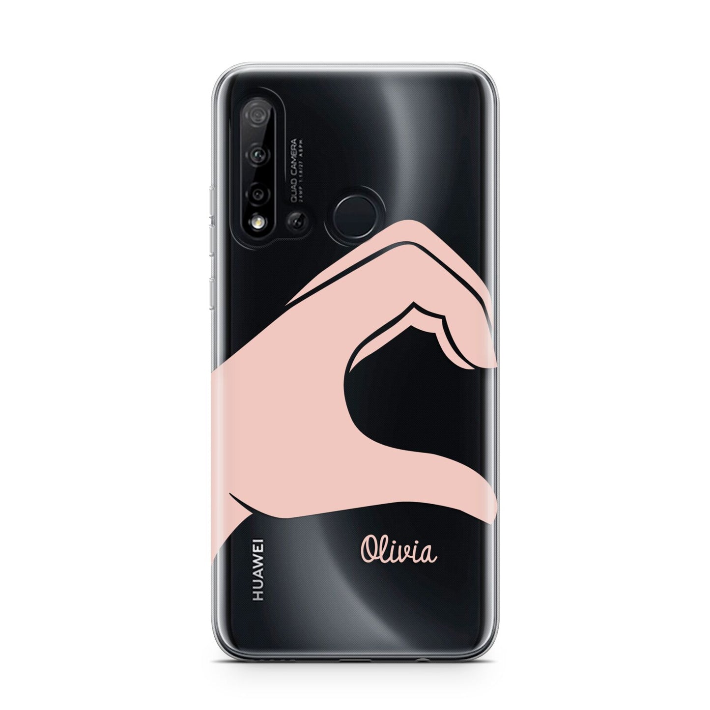 Left Hand in Half Heart with Name Huawei P20 Lite 5G Phone Case