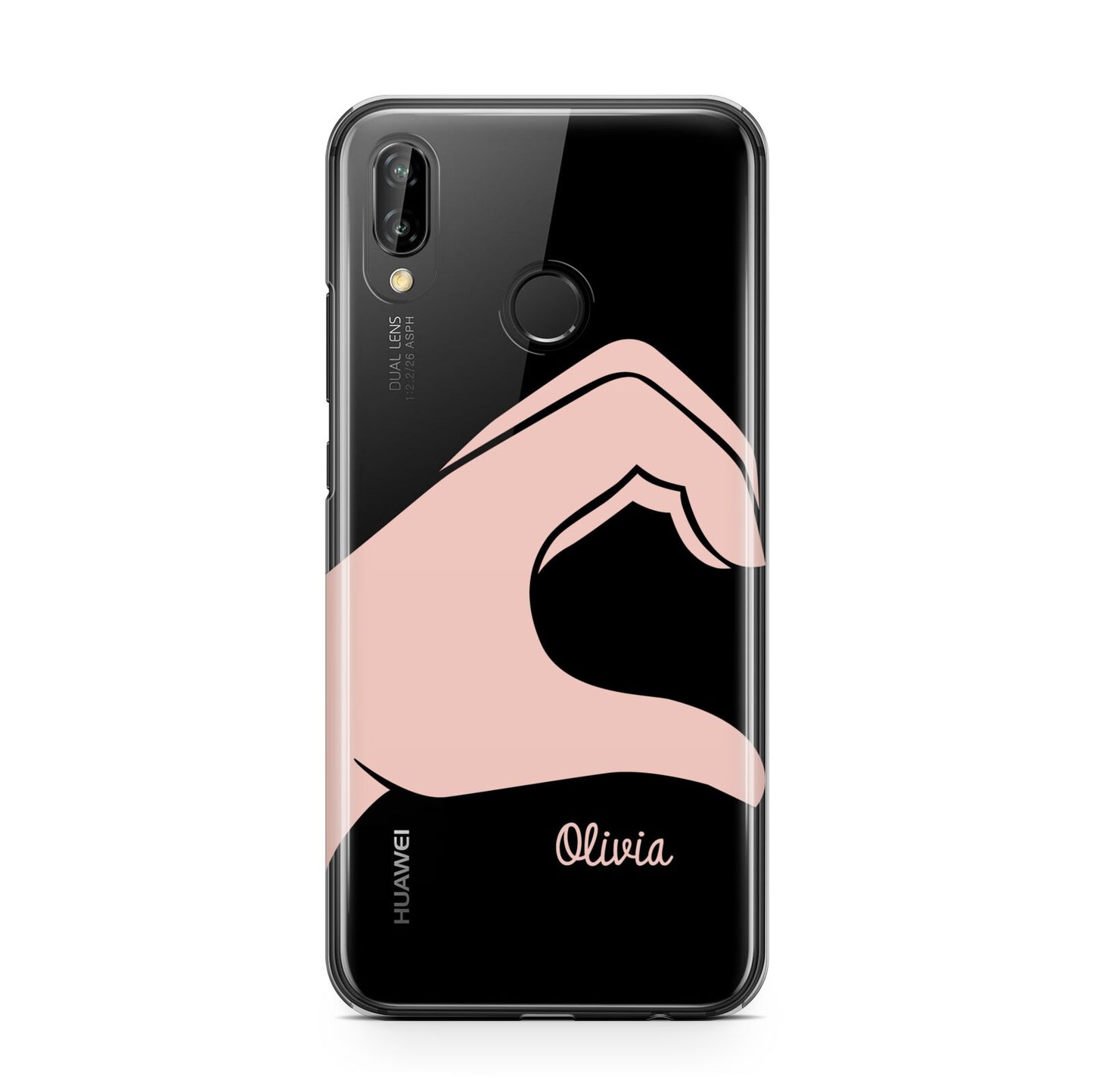 Left Hand in Half Heart with Name Huawei P20 Lite Phone Case