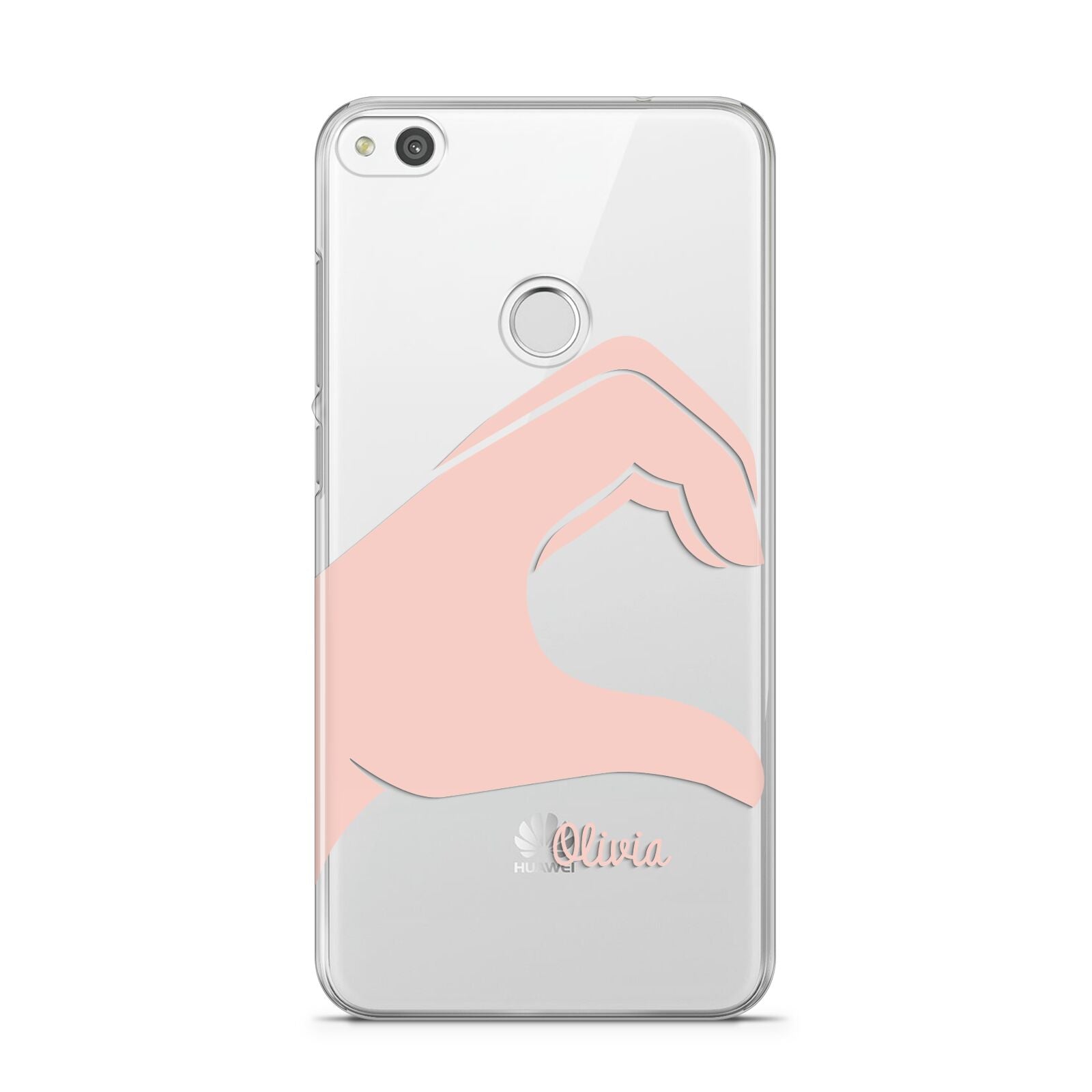 Left Hand in Half Heart with Name Huawei P8 Lite Case