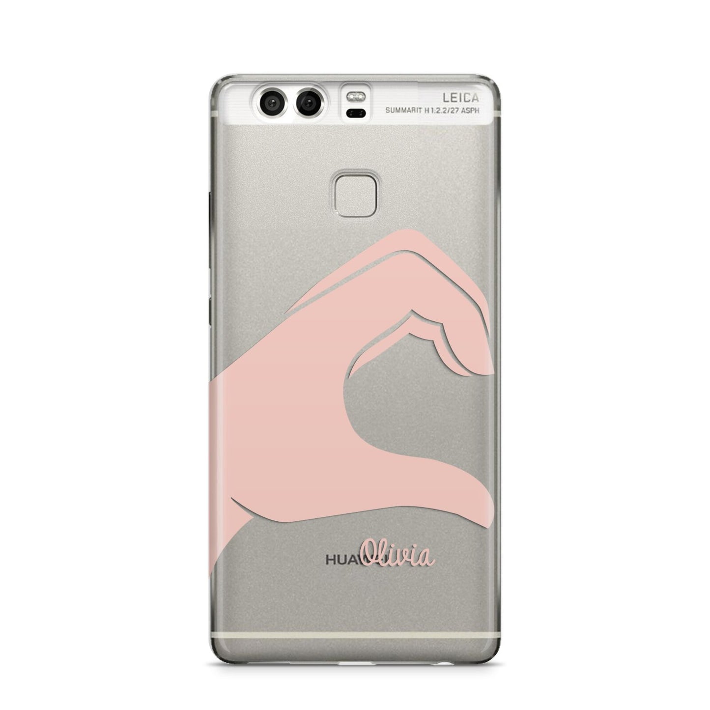 Left Hand in Half Heart with Name Huawei P9 Case