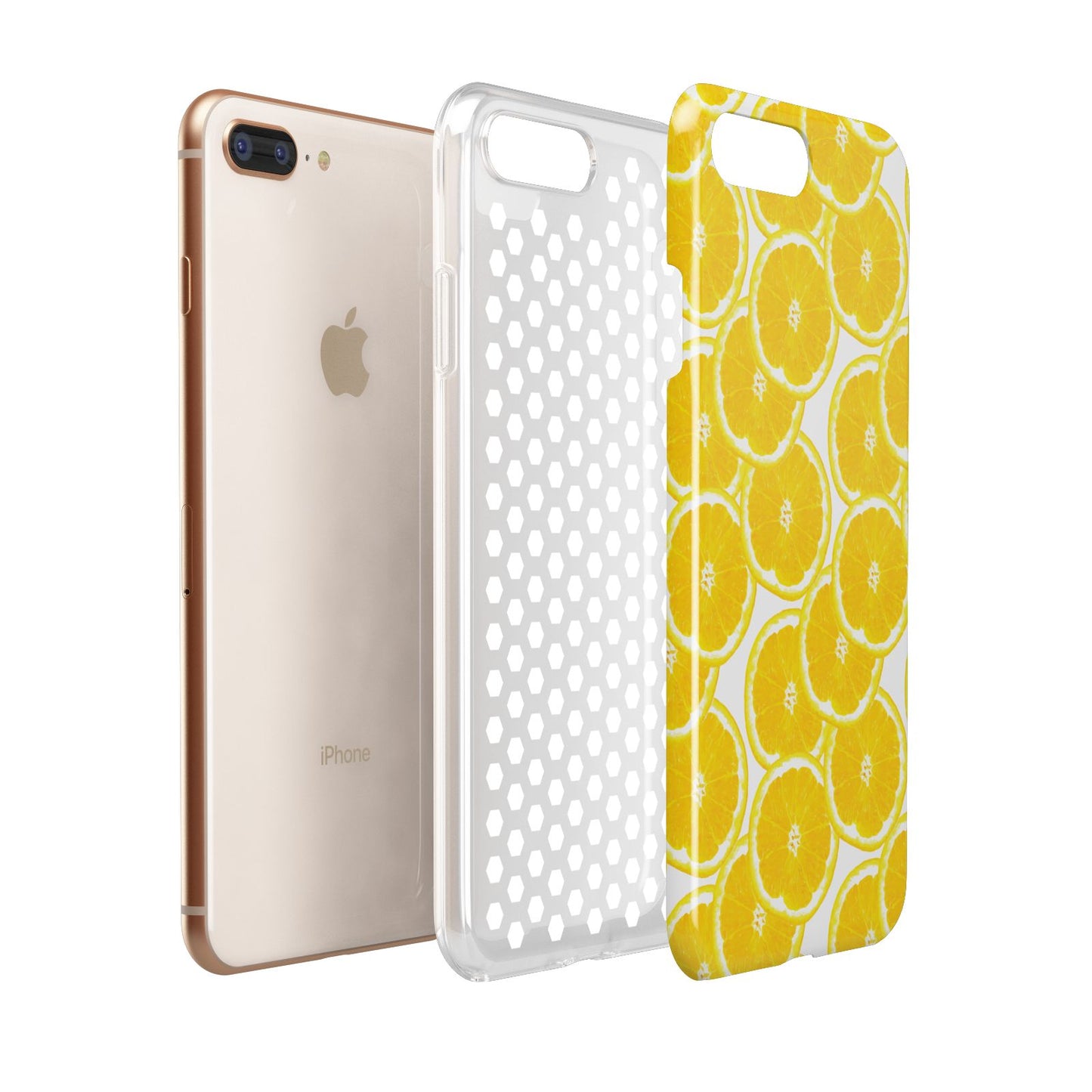 Lemon Fruit Slices Apple iPhone 7 8 Plus 3D Tough Case Expanded View