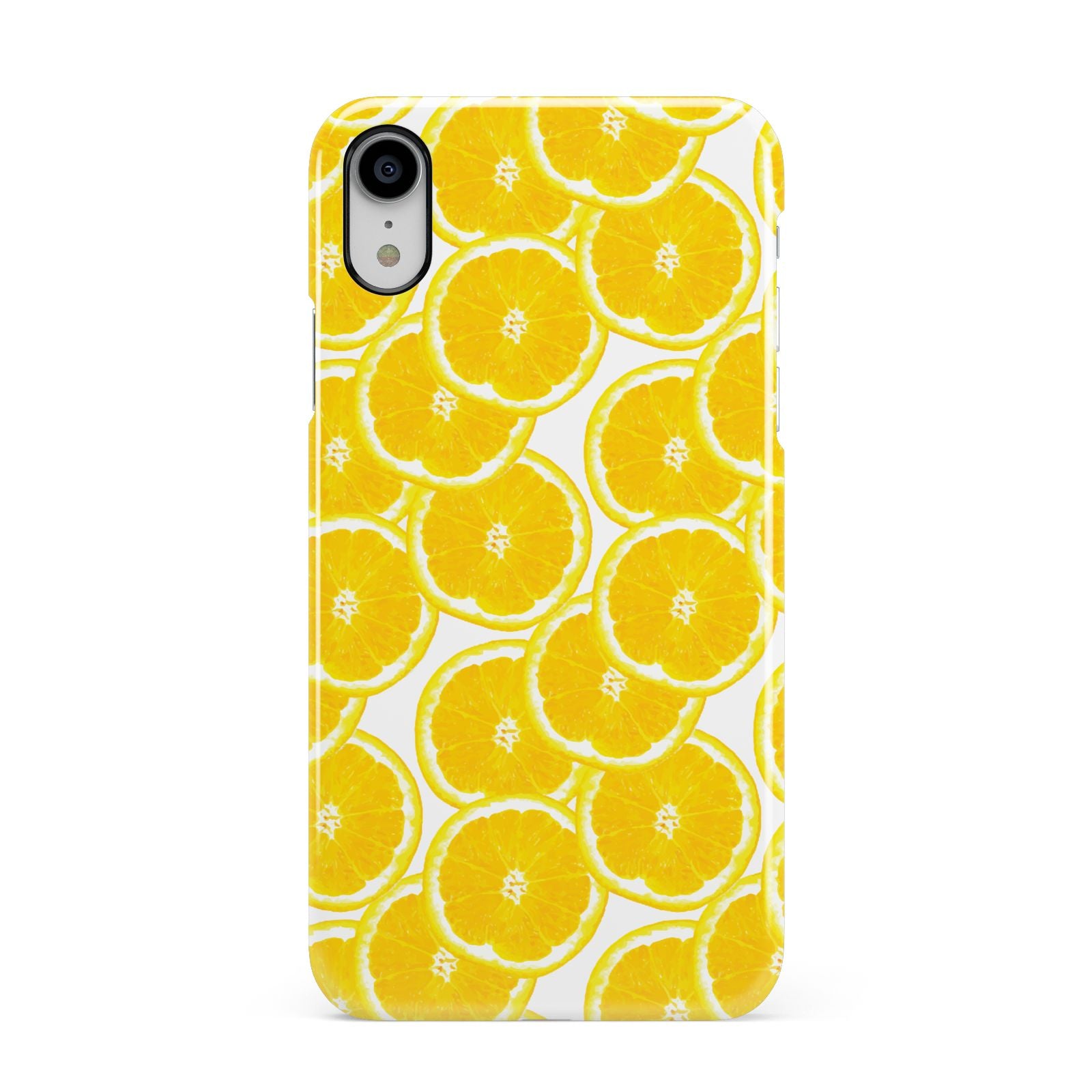 Lemon Fruit Slices Apple iPhone XR White 3D Snap Case