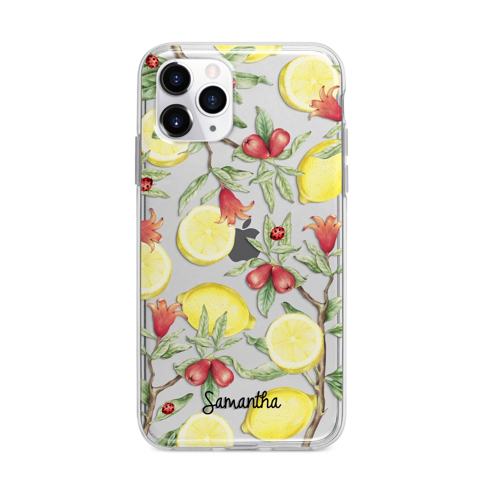Lemon Tree with Name Apple iPhone 11 Pro Max in Silver with Bumper Case