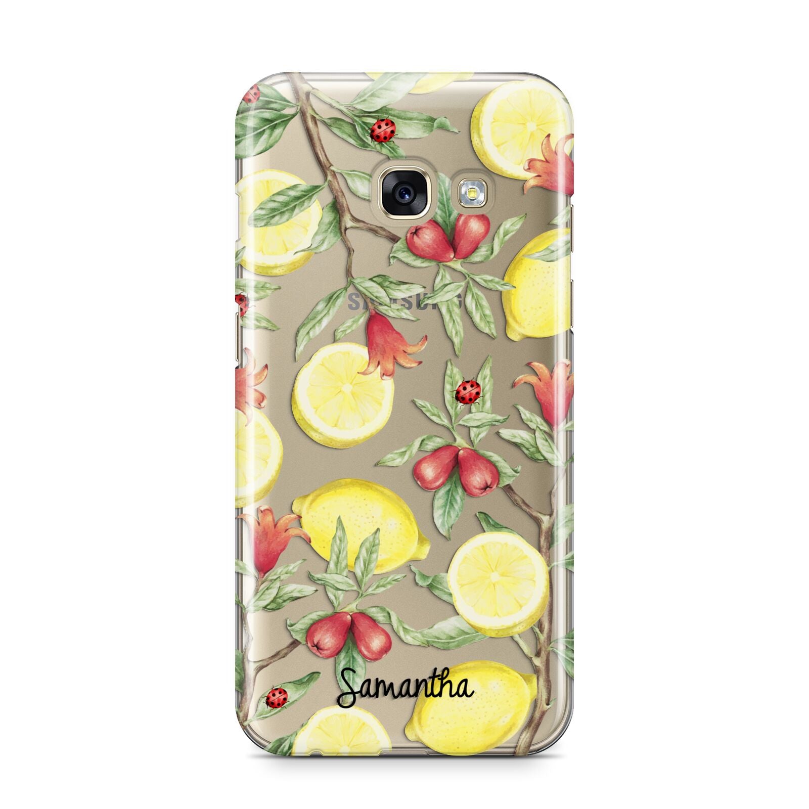 Lemon Tree with Name Samsung Galaxy A3 2017 Case on gold phone