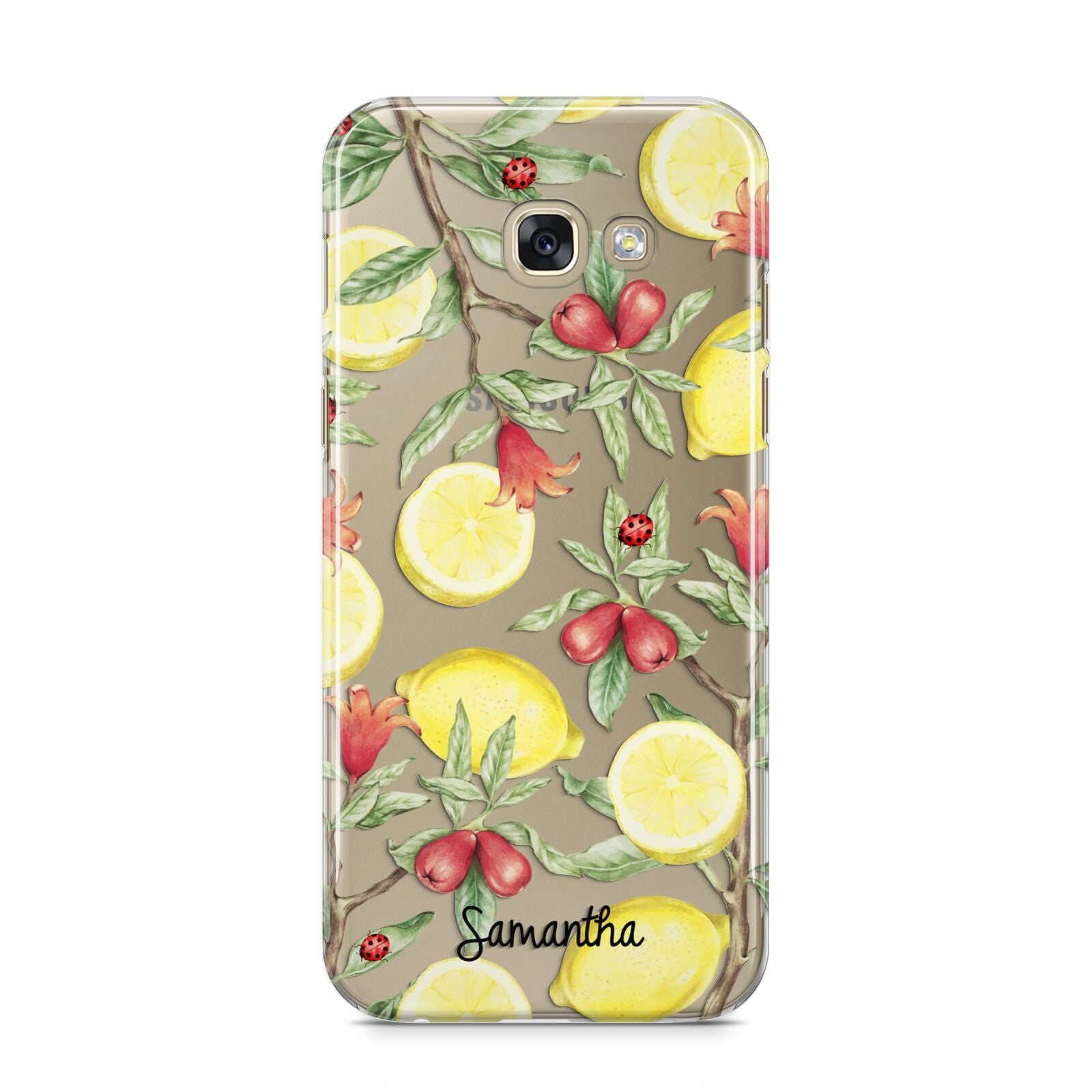 Lemon Tree with Name Samsung Galaxy A5 2017 Case on gold phone