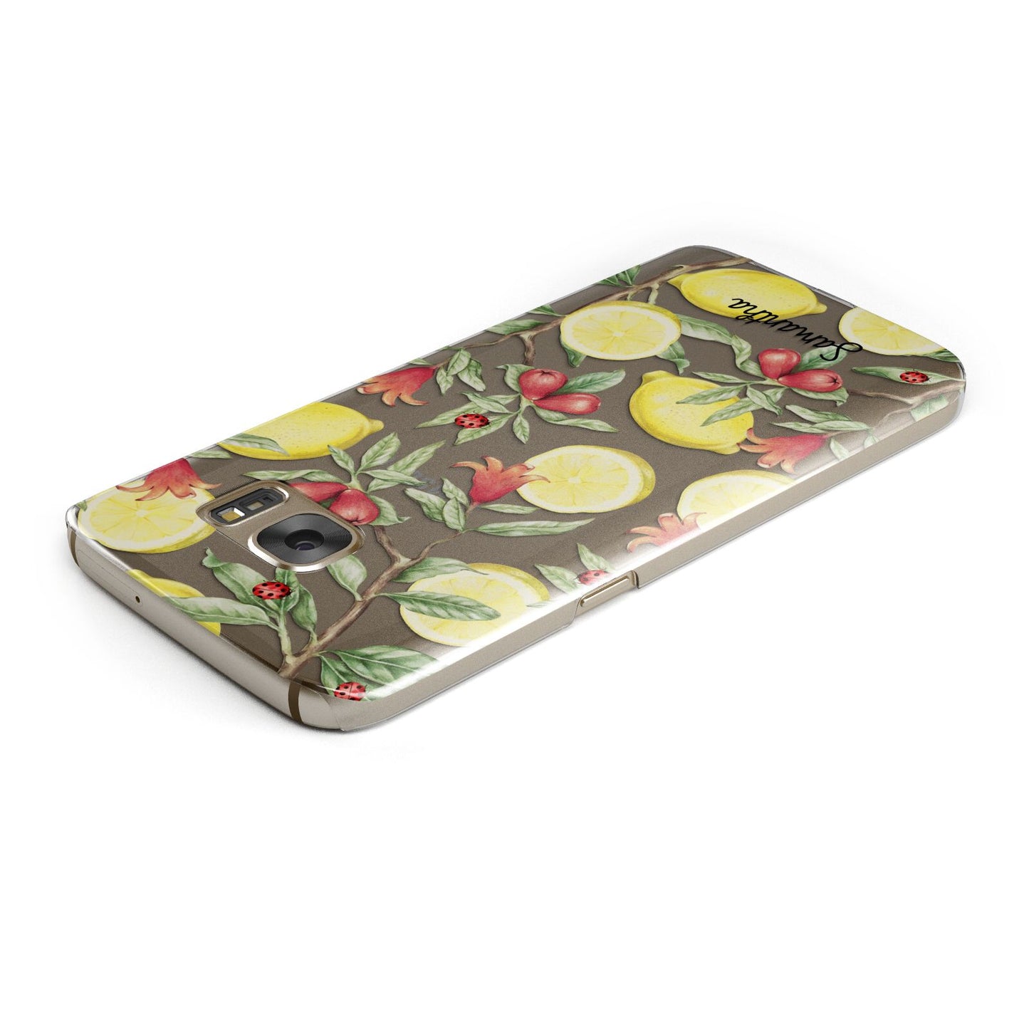 Lemon Tree with Name Samsung Galaxy Case Top Cutout