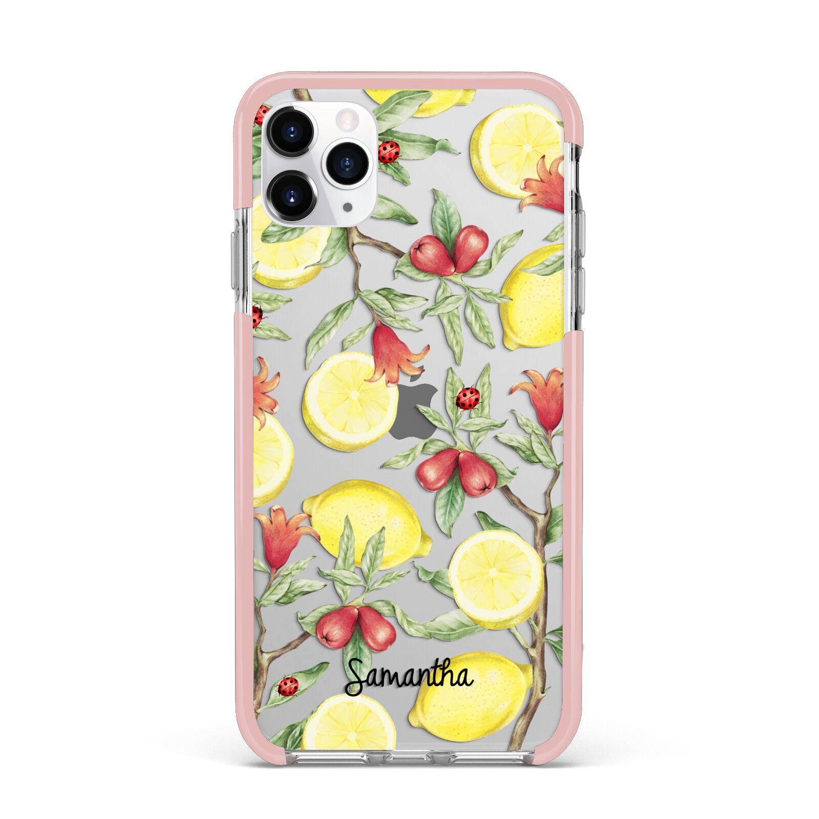 Lemon Tree with Name iPhone 11 Pro Max Impact Pink Edge Case