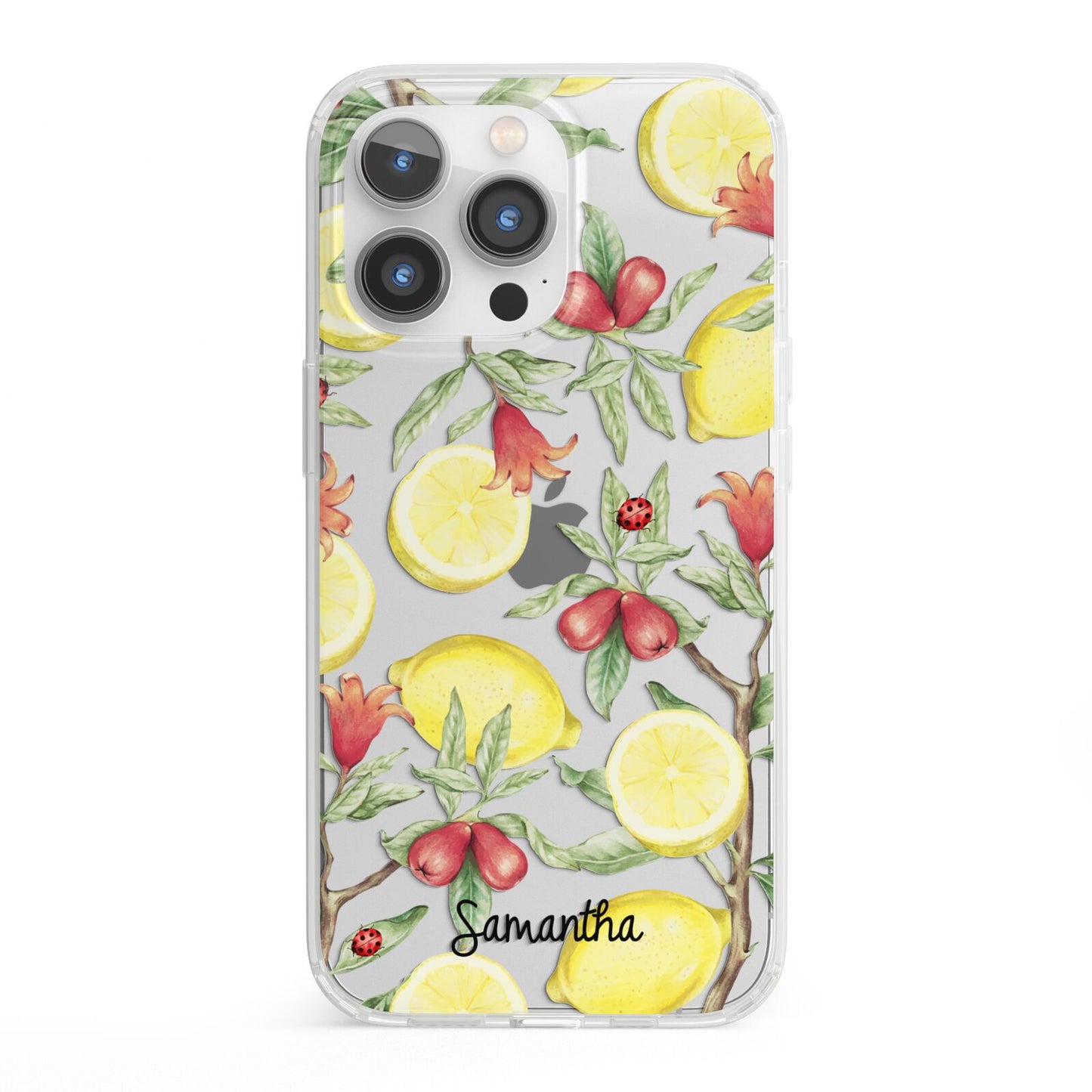 Lemon Tree with Name iPhone 13 Pro Clear Bumper Case
