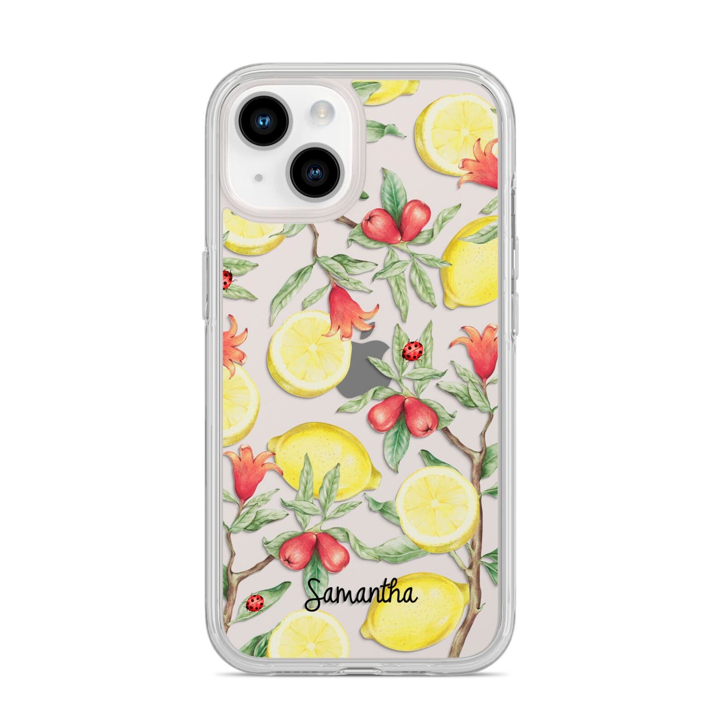 Lemon Tree with Name iPhone 14 Clear Tough Case Starlight