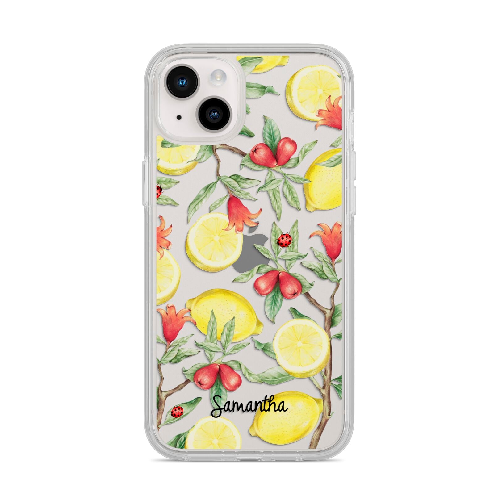 Lemon Tree with Name iPhone 14 Plus Clear Tough Case Starlight