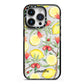 Lemon Tree with Name iPhone 14 Pro Black Impact Case on Silver phone