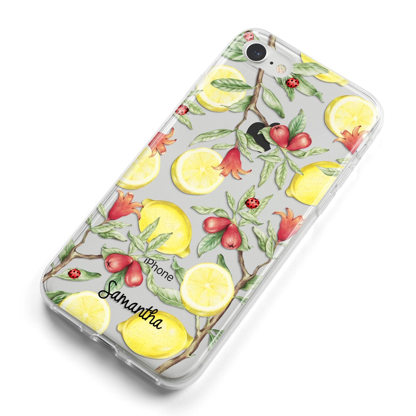 Lemon Tree with Name iPhone 8 Bumper Case on Silver iPhone Alternative Image