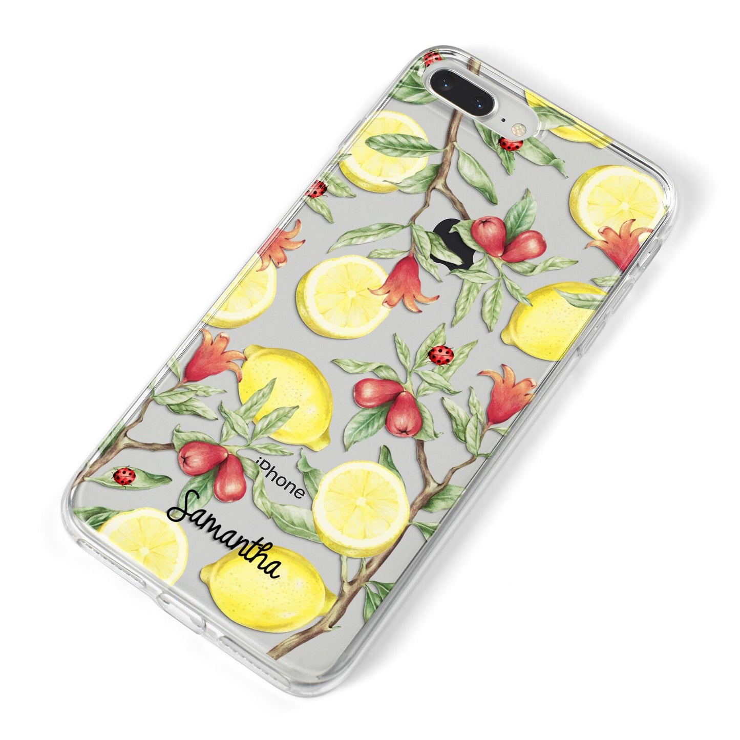 Lemon Tree with Name iPhone 8 Plus Bumper Case on Silver iPhone Alternative Image