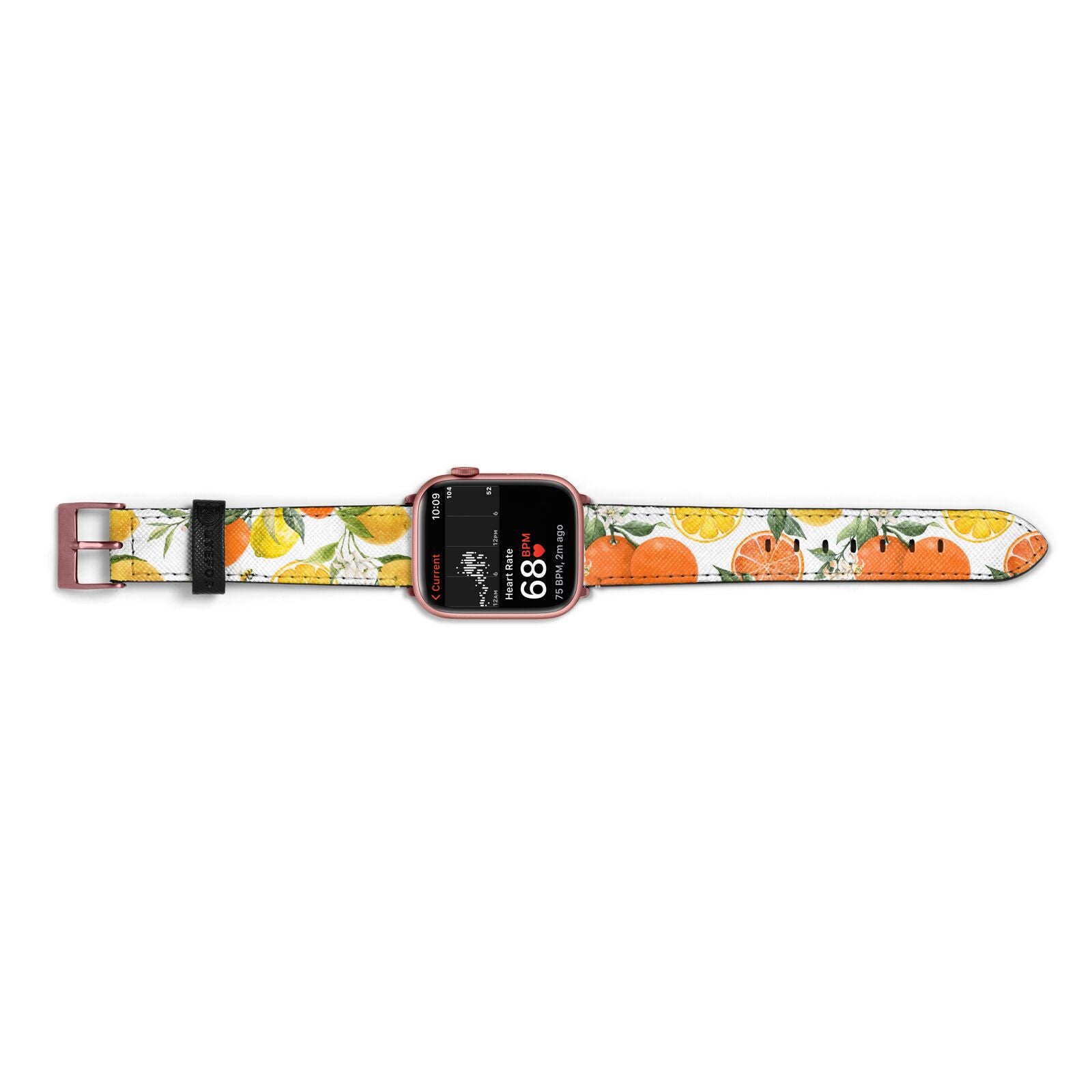 Lemons and Oranges Apple Watch Strap Size 38mm Landscape Image Rose Gold Hardware