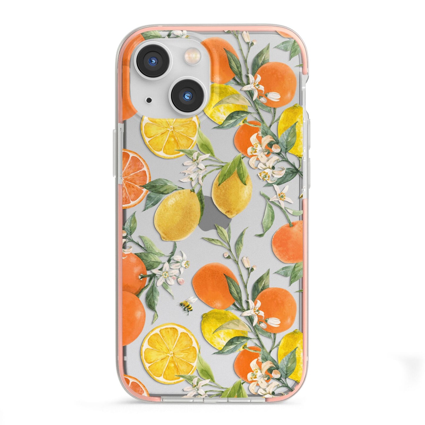 Lemons and Oranges iPhone 13 Mini TPU Impact Case with Pink Edges