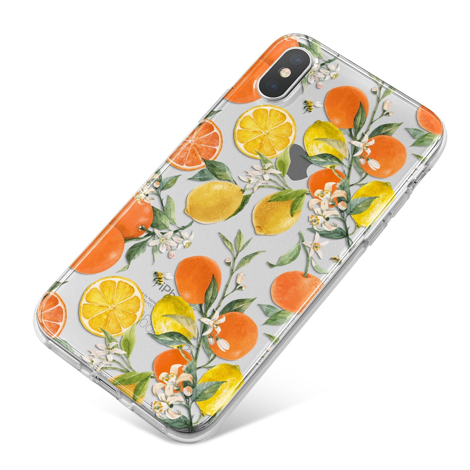 Lemons and Oranges iPhone X Bumper Case on Silver iPhone