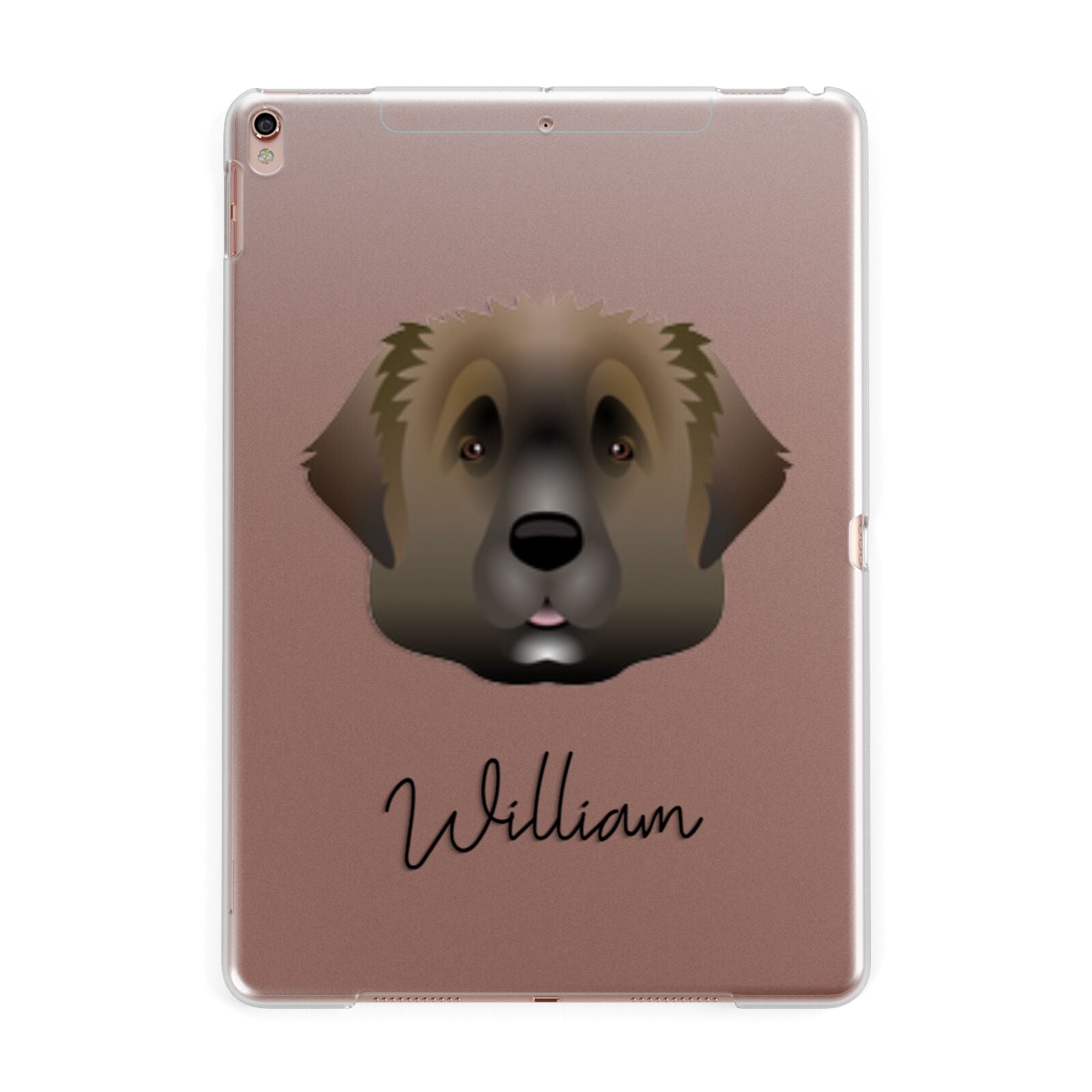 Leonberger Personalised Apple iPad Rose Gold Case