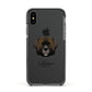 Leonberger Personalised Apple iPhone Xs Impact Case Black Edge on Black Phone