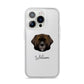 Leonberger Personalised iPhone 14 Pro Clear Tough Case Silver