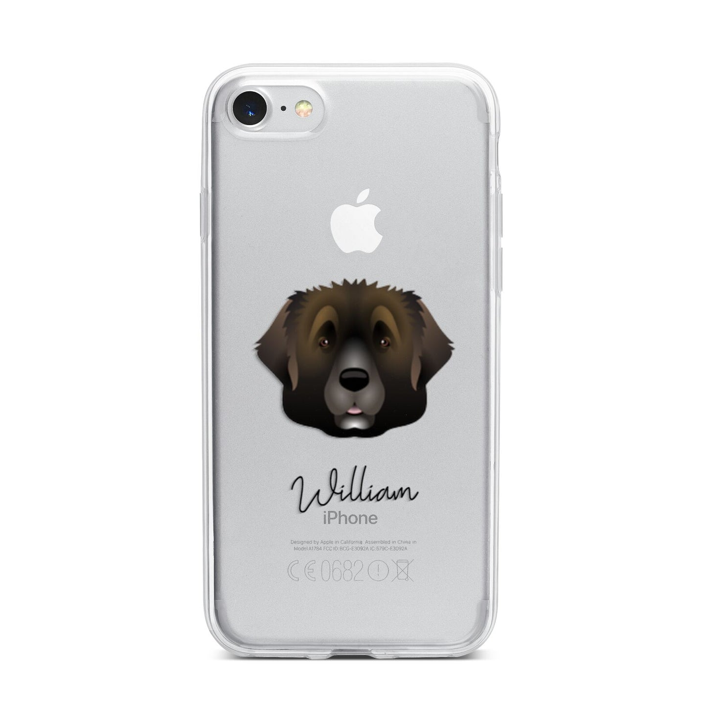 Leonberger Personalised iPhone 7 Bumper Case on Silver iPhone