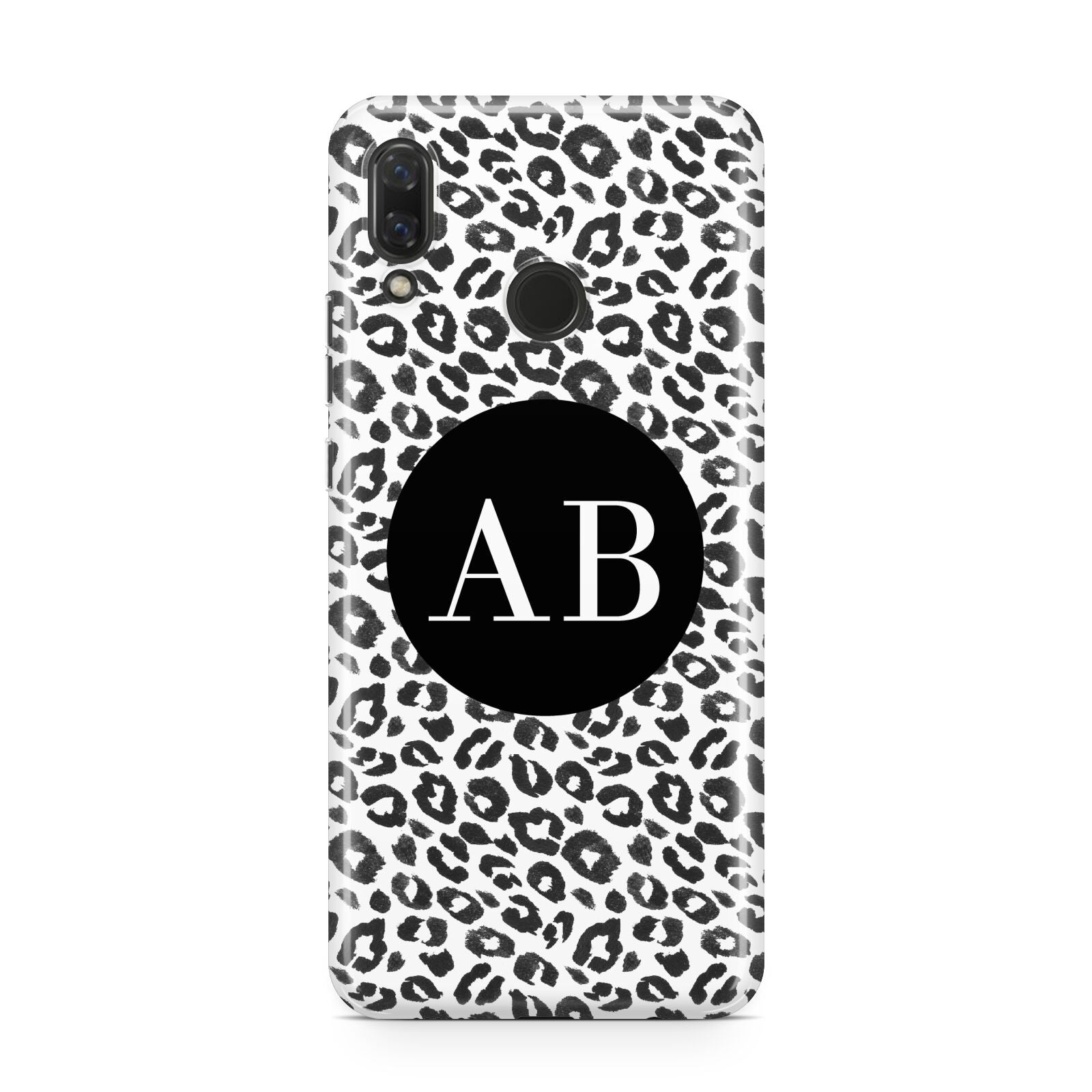 Leopard Print Black and White Huawei Nova 3 Phone Case