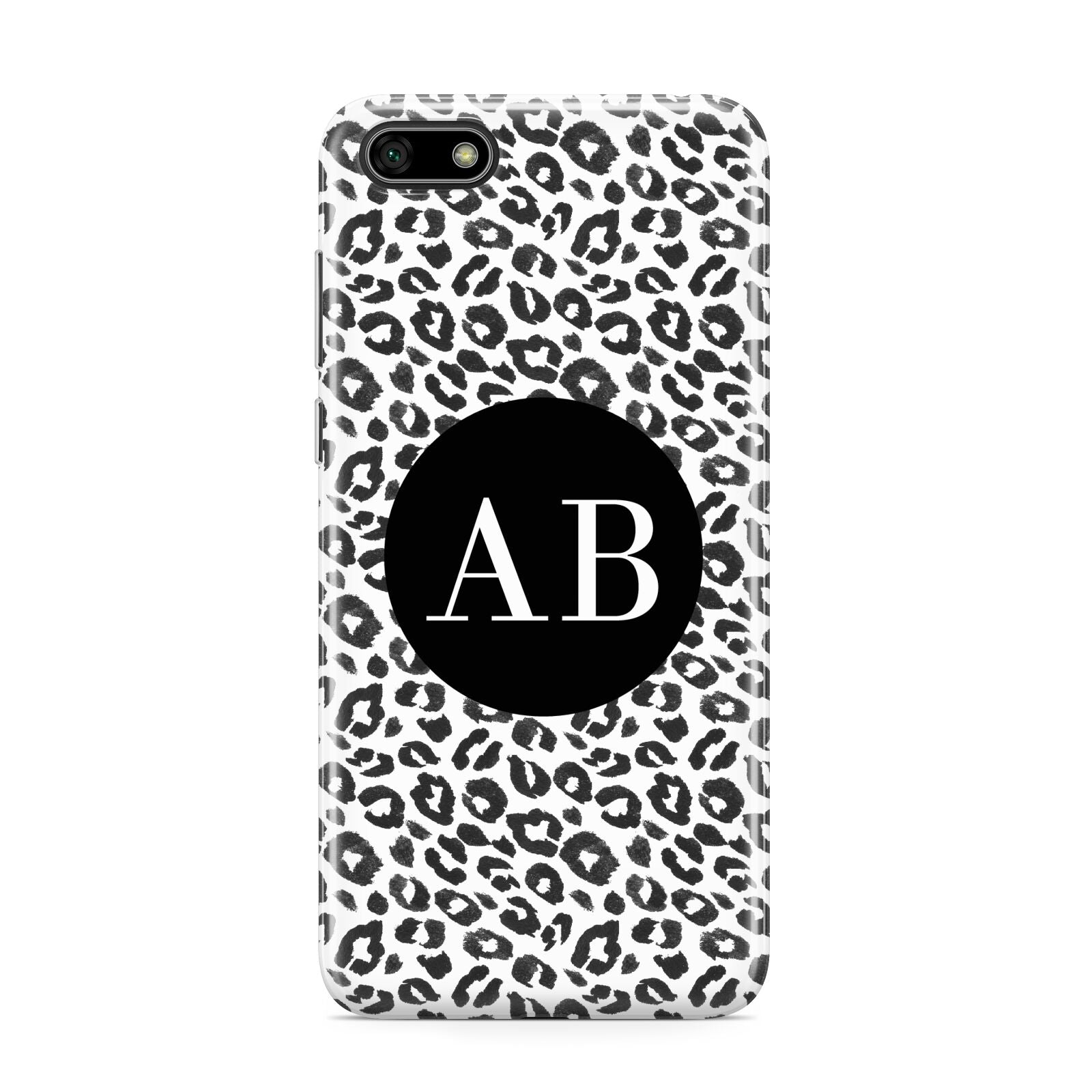 Leopard Print Black and White Huawei Y5 Prime 2018 Phone Case