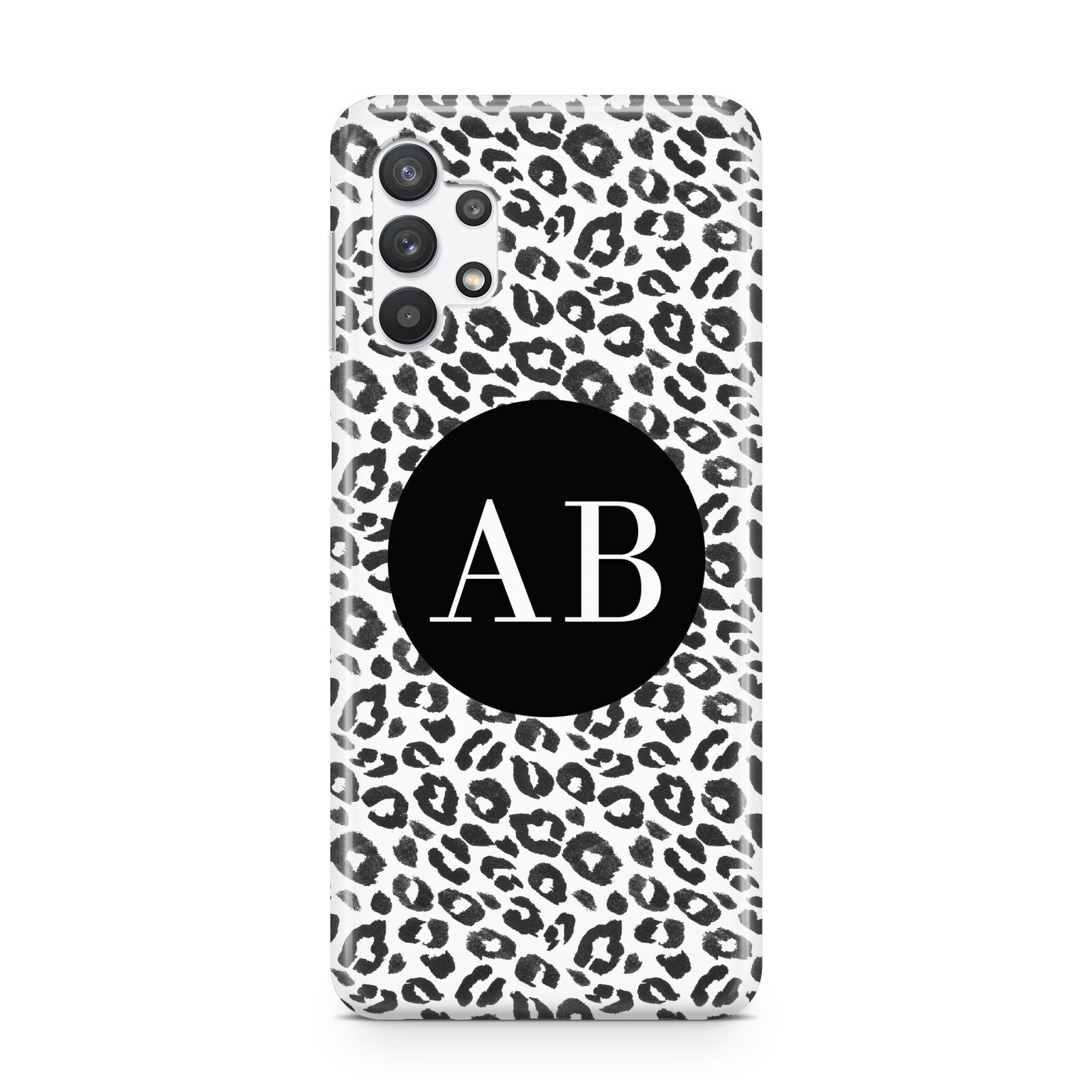 Leopard Print Black and White Samsung A32 5G Case