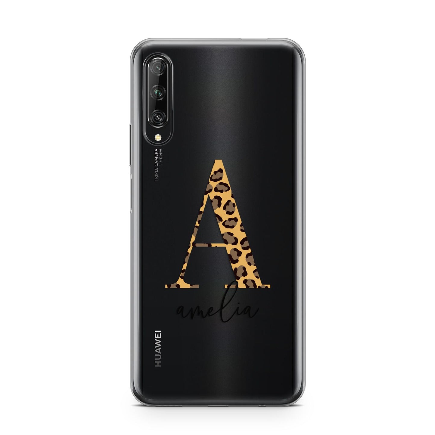 Leopard Print Initial with Name Huawei P Smart Pro 2019