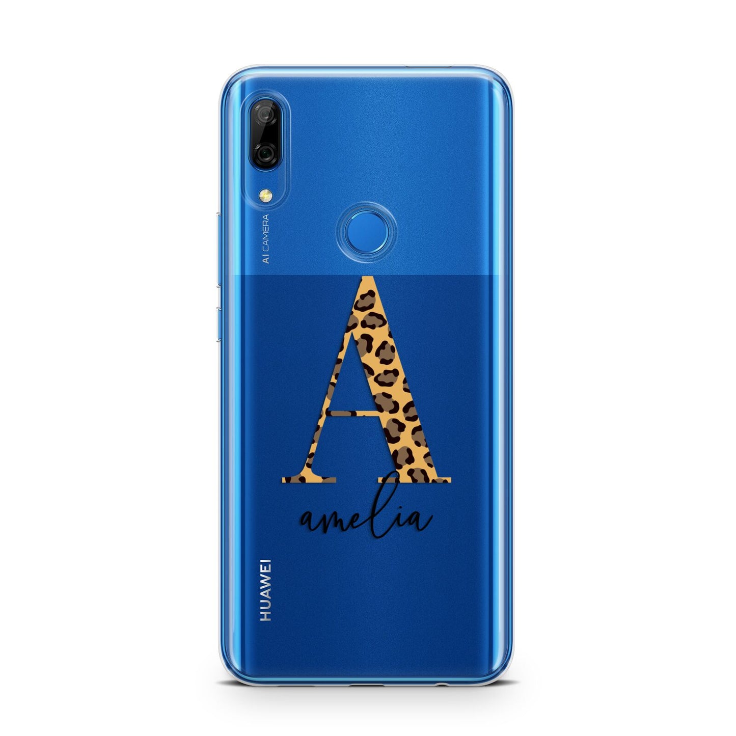 Leopard Print Initial with Name Huawei P Smart Z