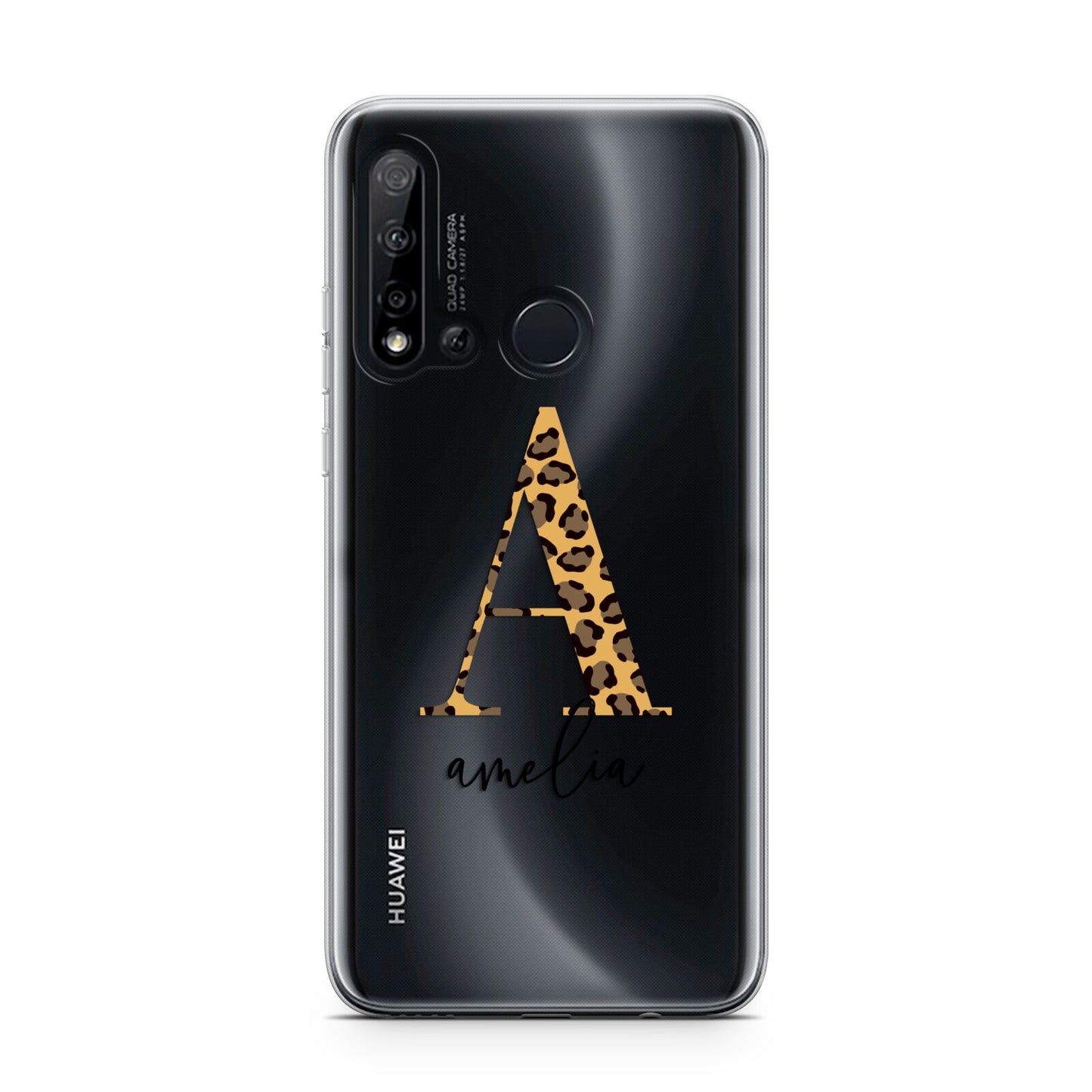 Leopard Print Initial with Name Huawei P20 Lite 5G Phone Case