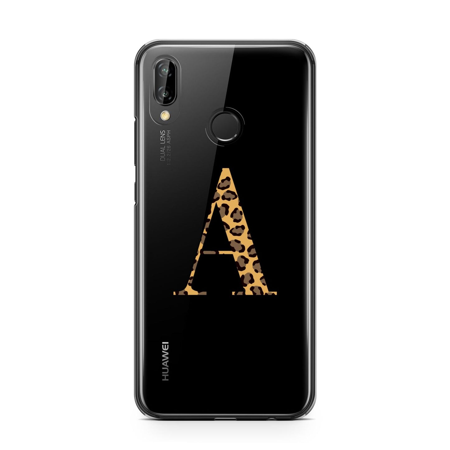 Leopard Print Initial with Name Huawei P20 Lite Phone Case