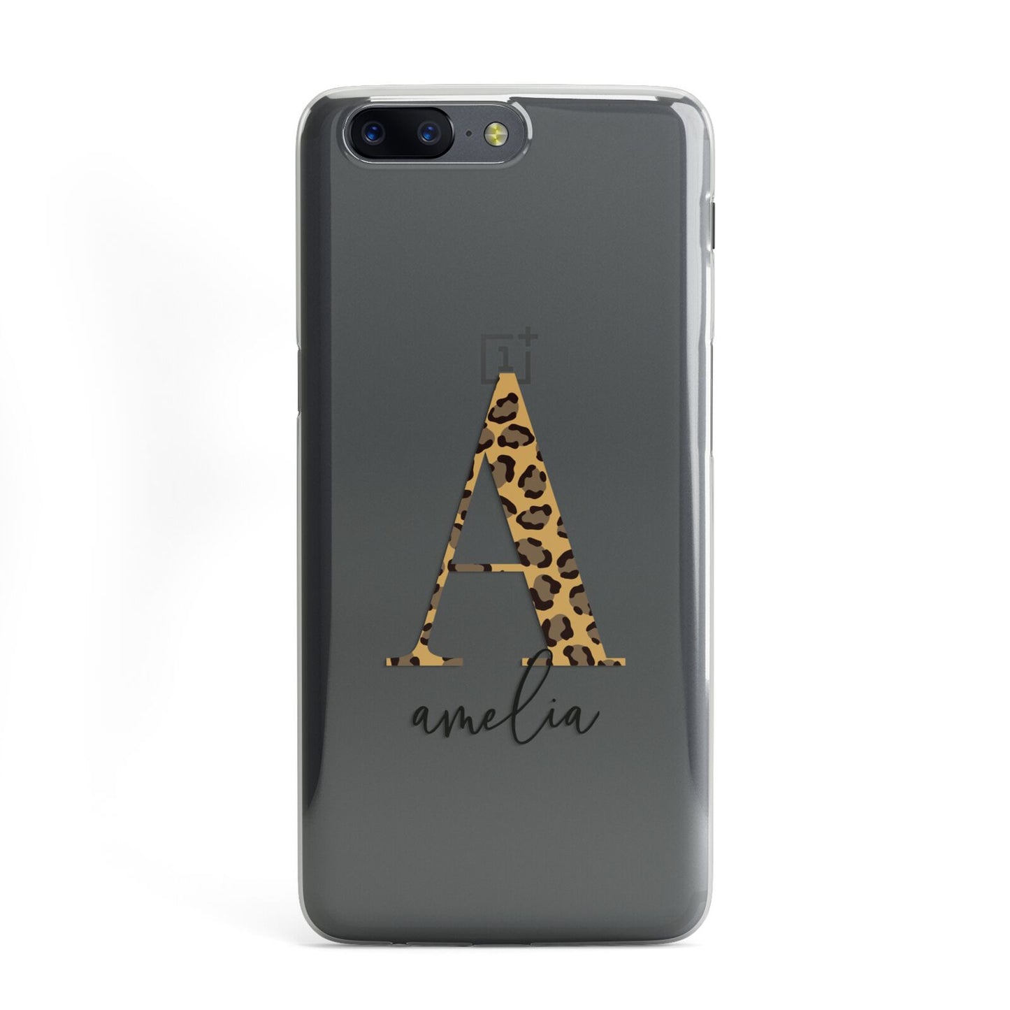 Leopard Print Initial with Name OnePlus Case