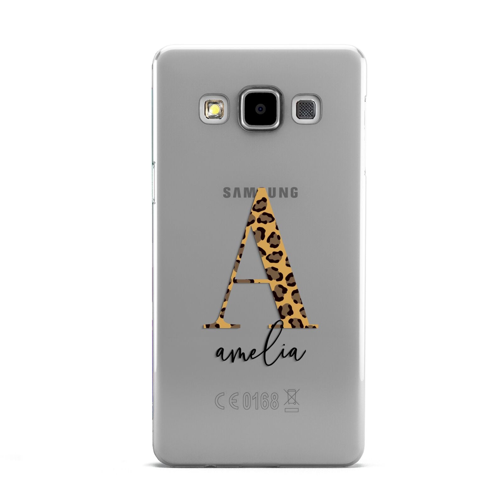 Leopard Print Initial with Name Samsung Galaxy A5 Case