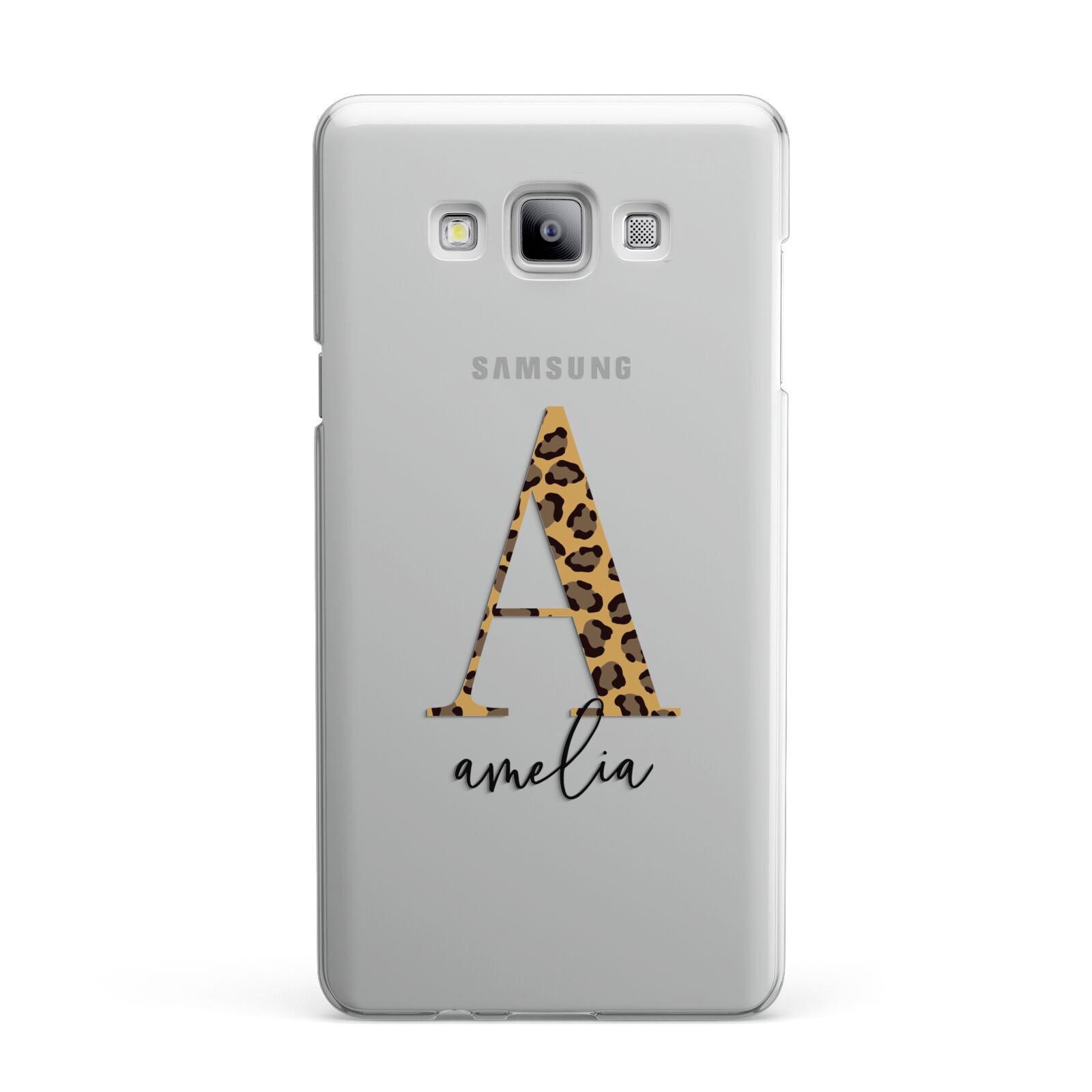 Leopard Print Initial with Name Samsung Galaxy A7 2015 Case